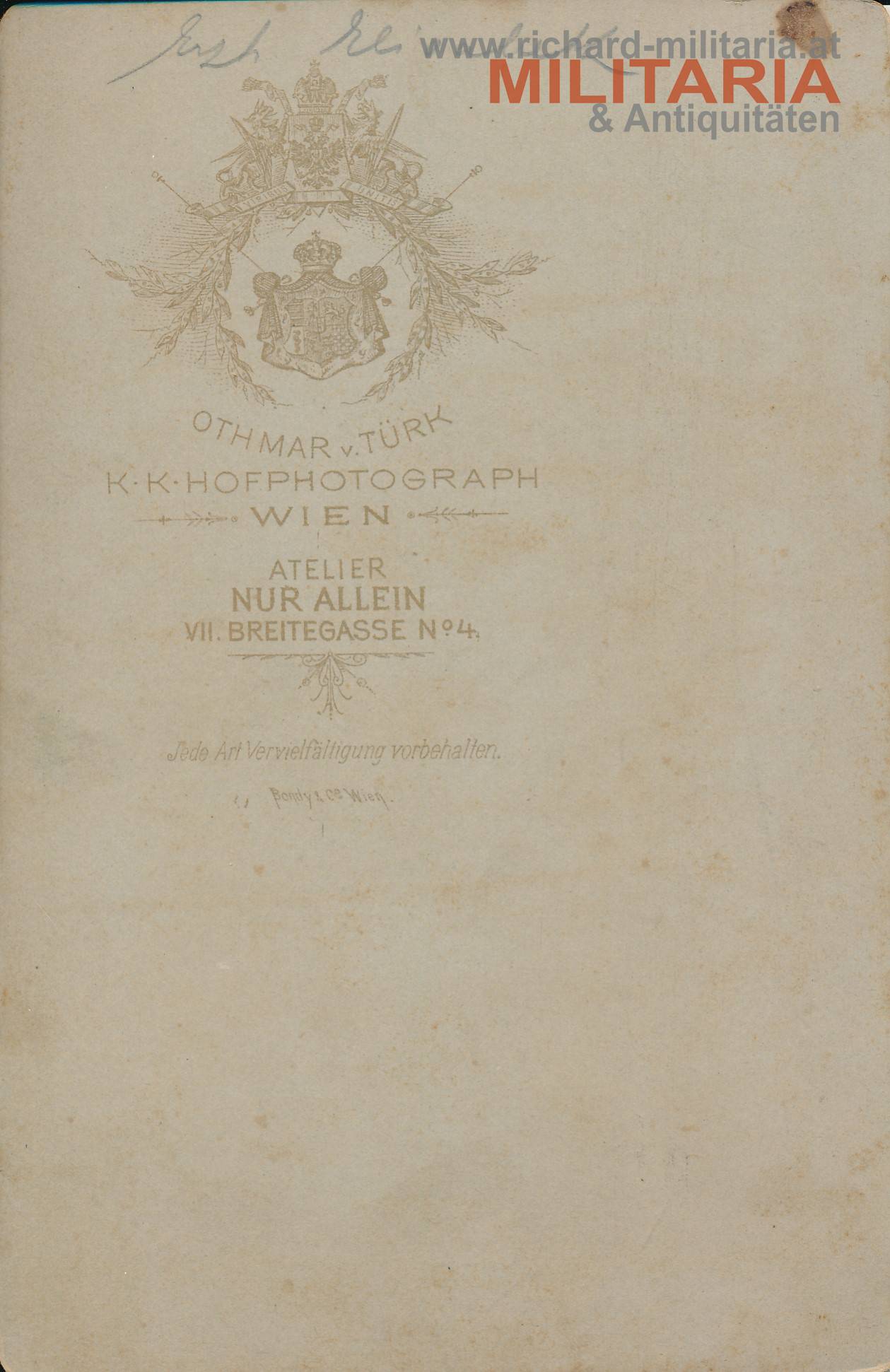 k.u.k. Hartkartonfoto - Erzherzogin Elisabeth (von Österreich) zu Windisch-Grätz