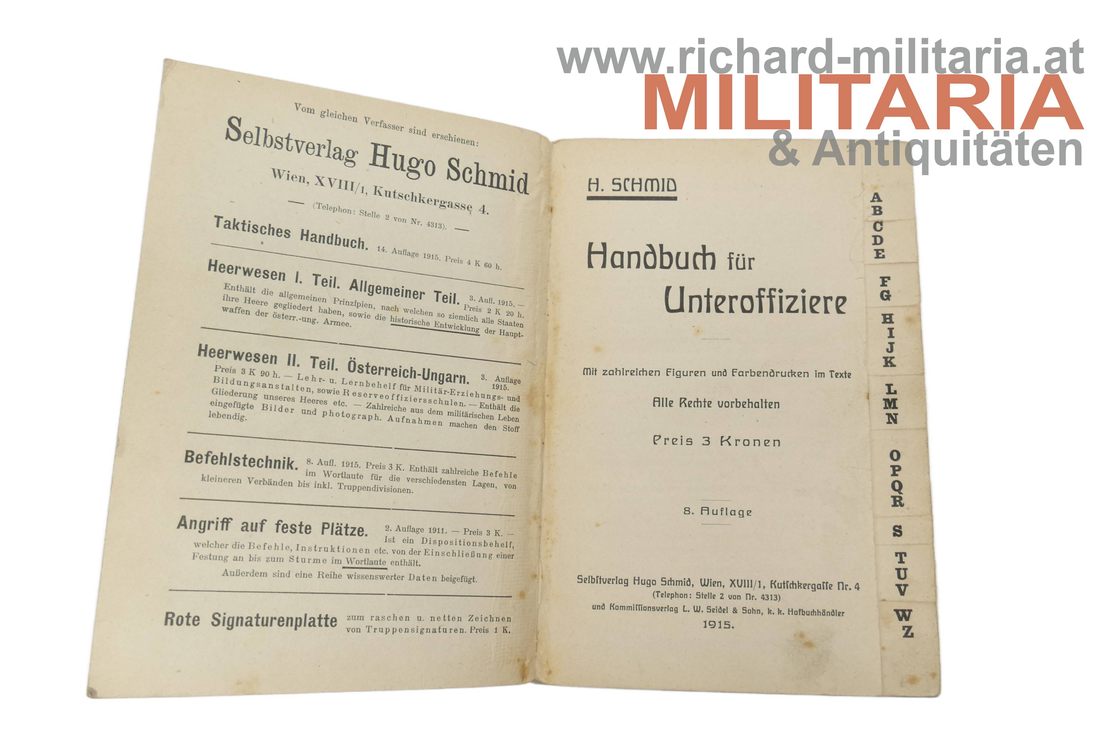 Handbuch für Unteroffiziere - Auflage 1915