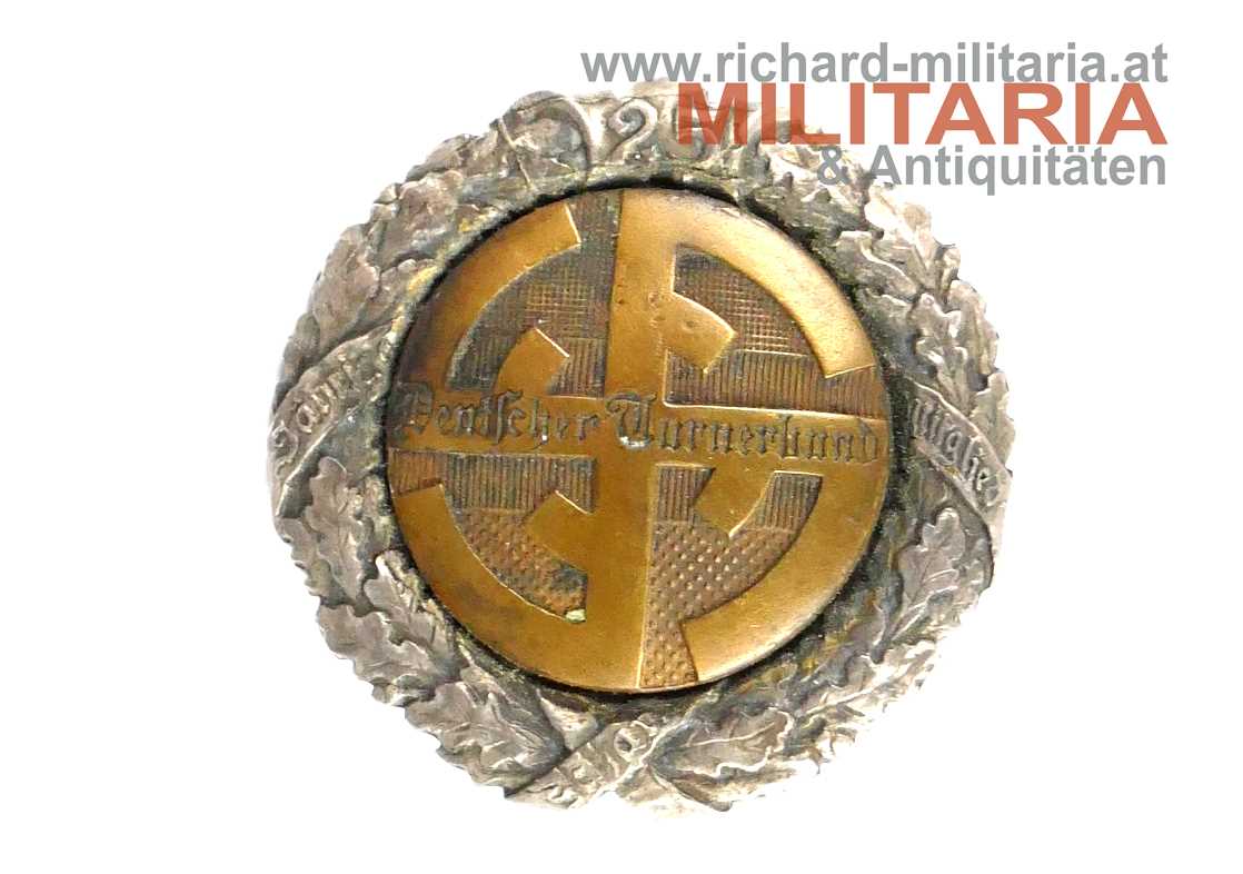Deutscher Turnerbund Ehrenzeichen f. 25 Jahre - Mitgliedsabzeichen mit Gravur 1933 