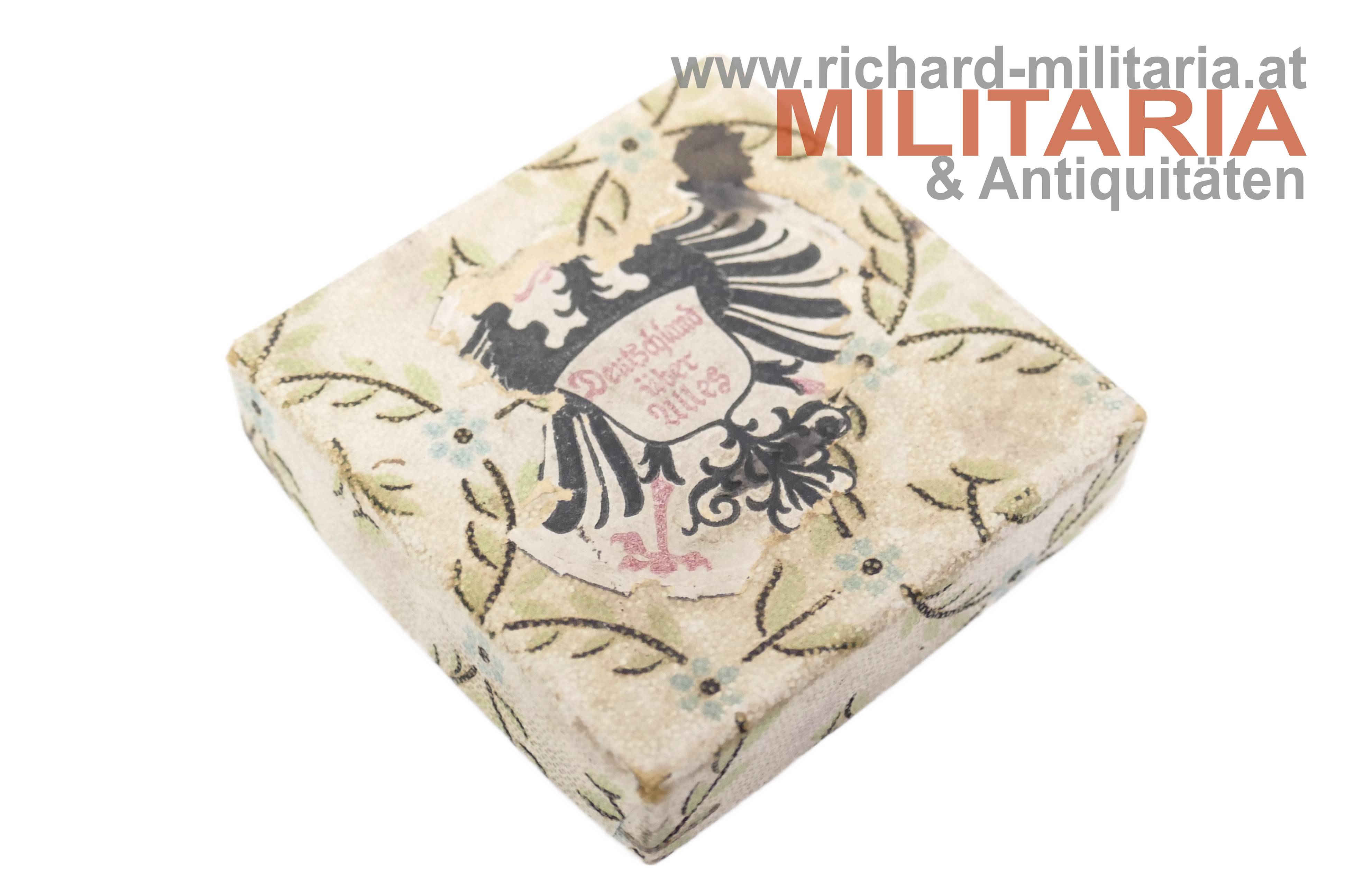 1. Weltkrieg - kleine Schachtel "Deutschland über alles!" 