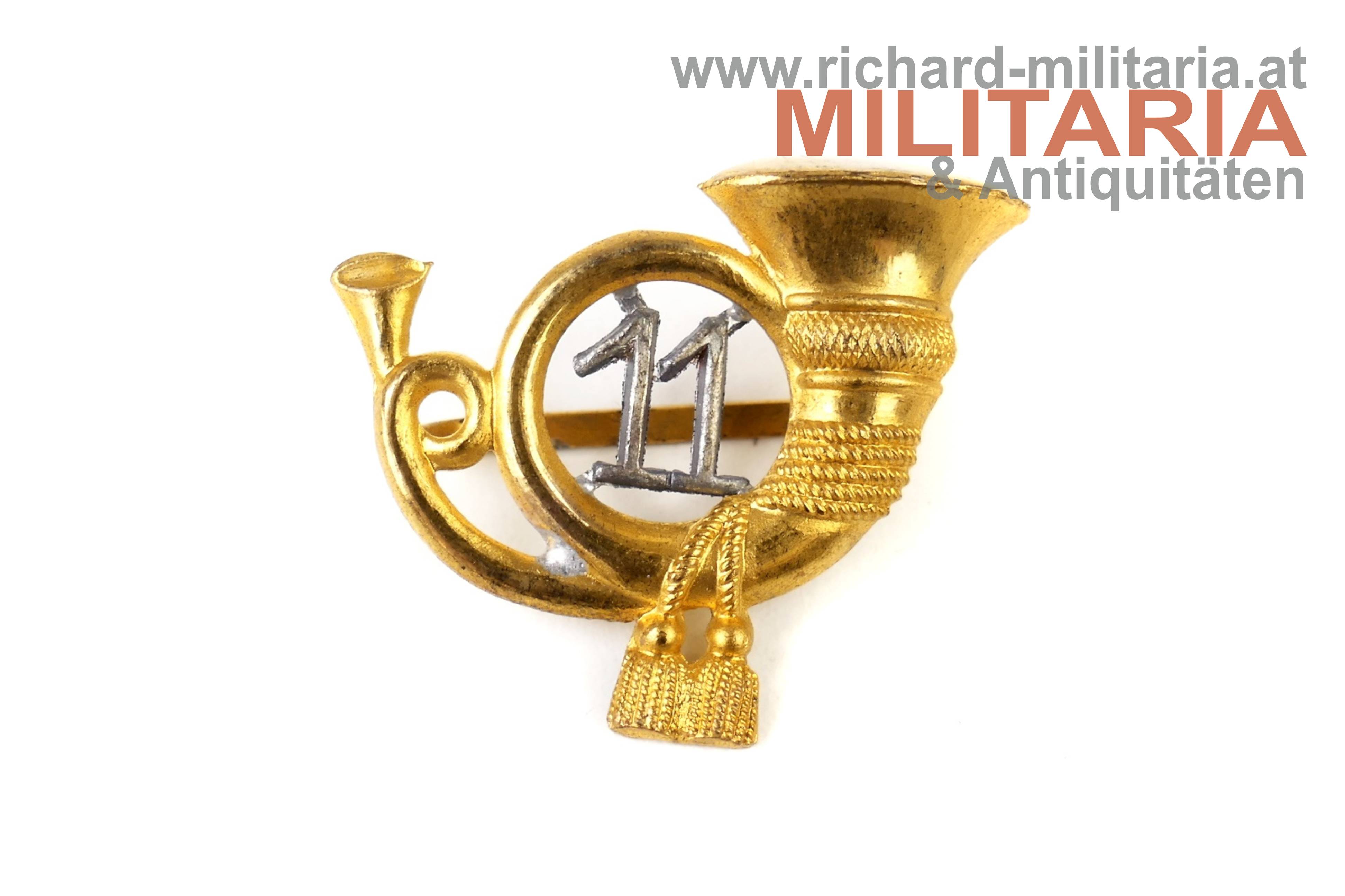 k.k. Jägerhorn für die Kappe - 11er Jäger