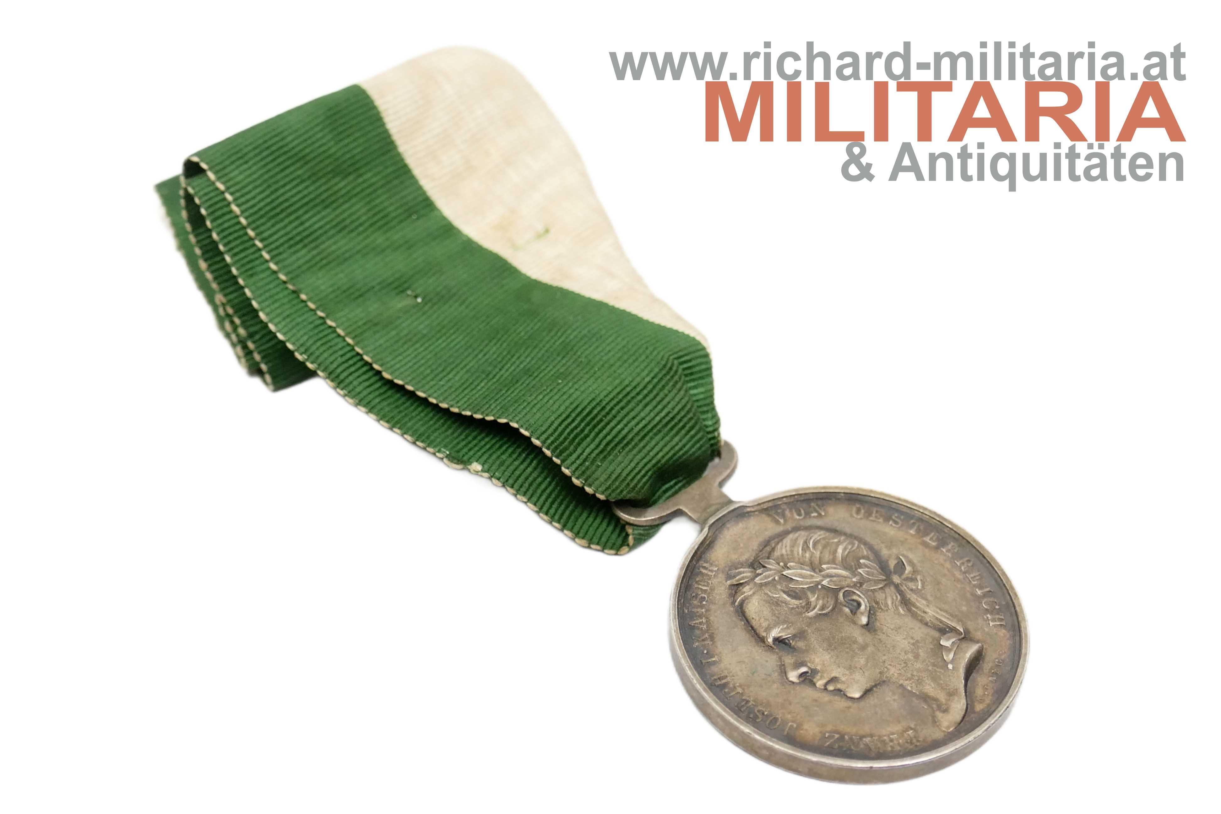 k.k. Tiroler Denkmünze 1848 - "Dem Tiroler Landesverteidiger" - langes Band