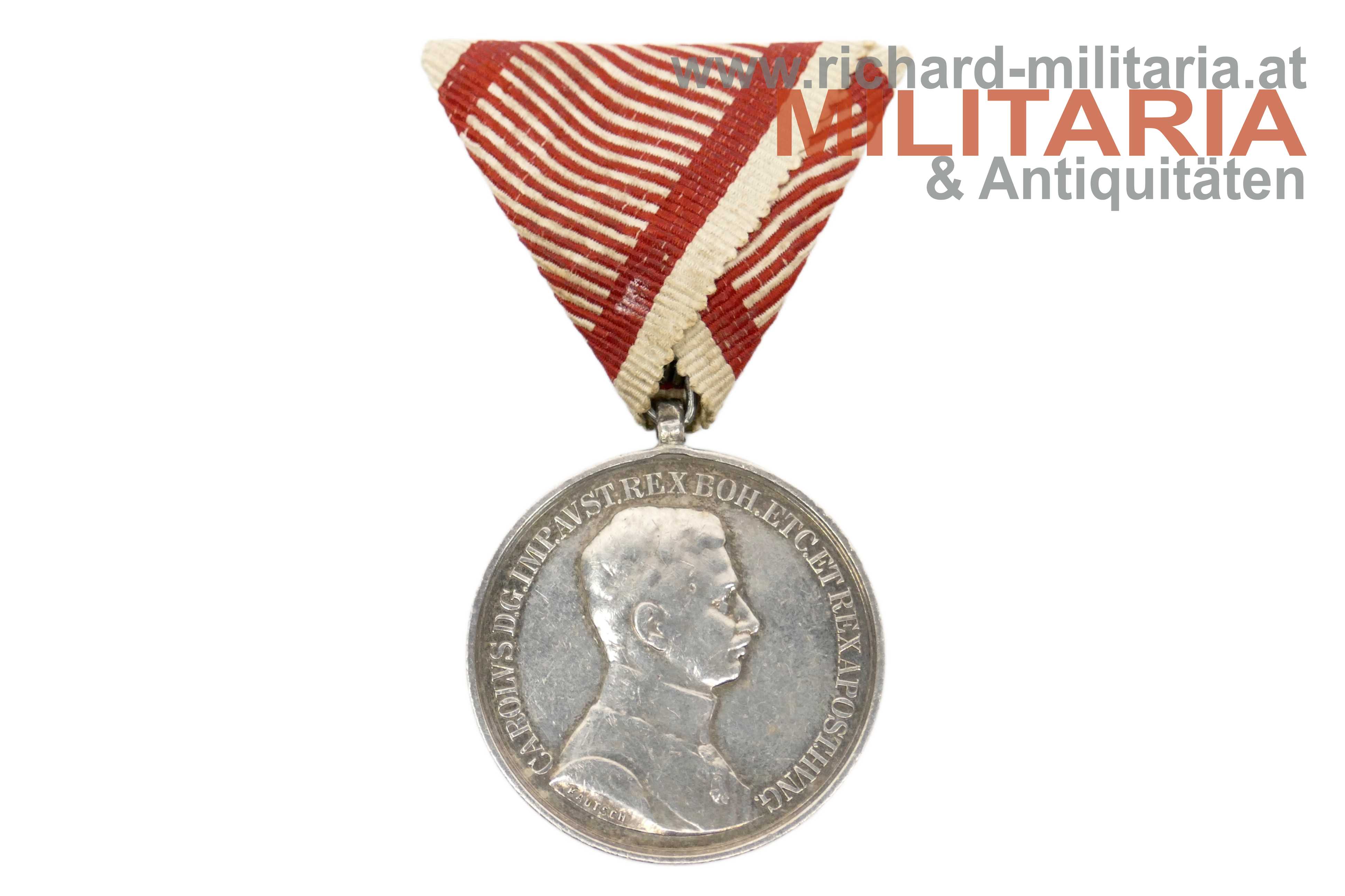 k.u.k. Silberne Tapferkeitsmedaille 1. Klasse - Kaiser Karl