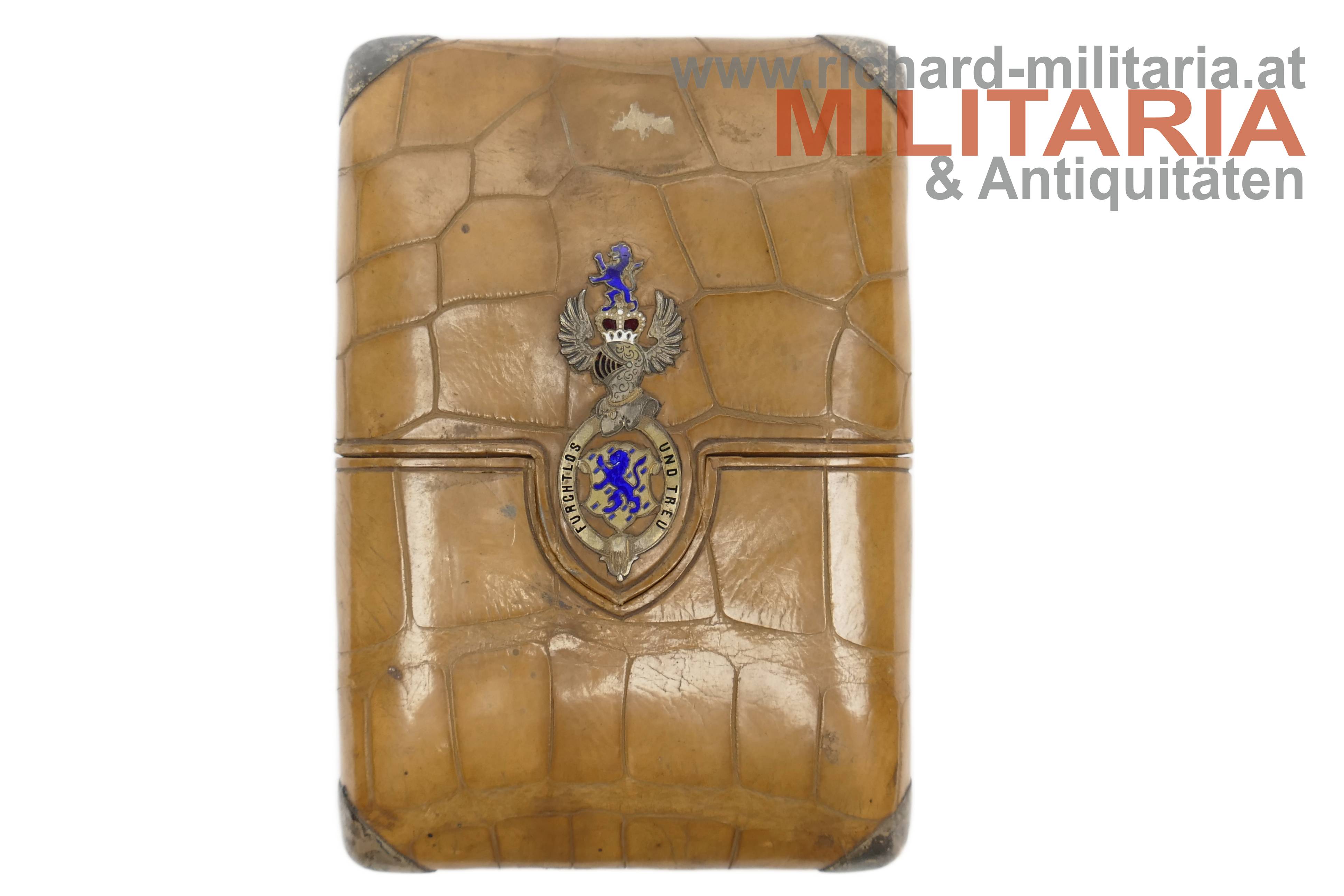Leder-Zigarrenetui - Prinz Alexander Solms-Braunfels