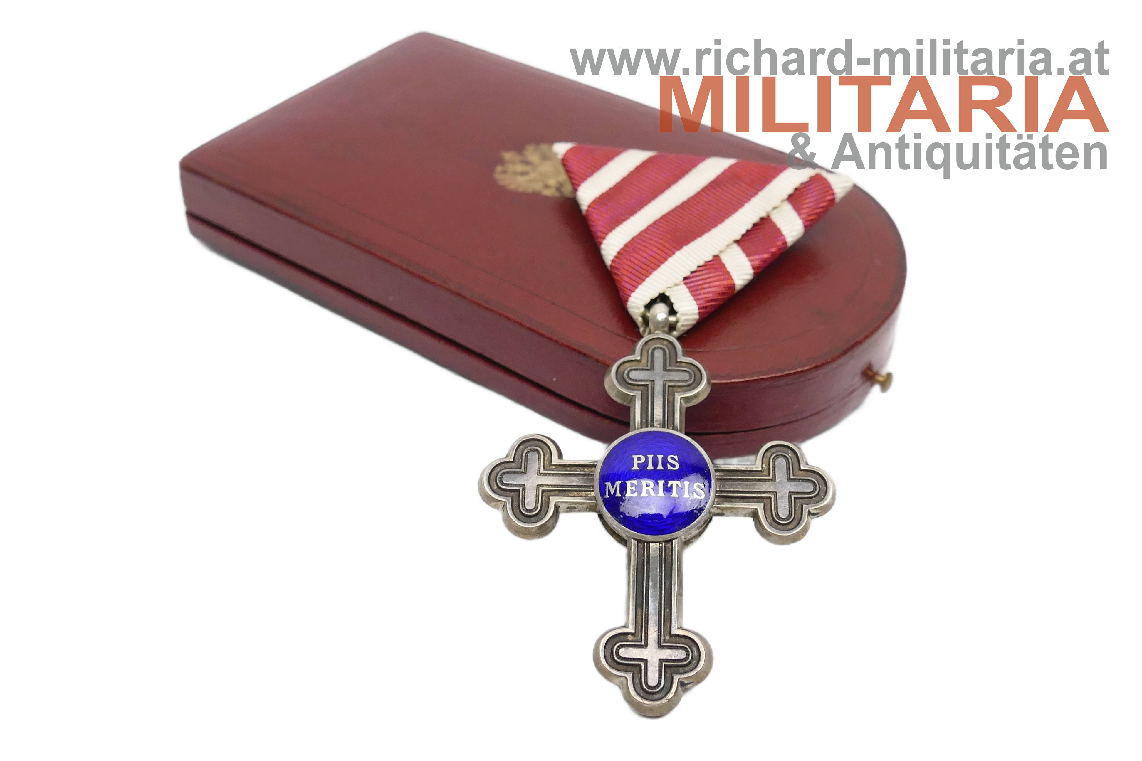 k.u.k. Geistliches Verdienstkreuz "Piis Meritis" 2. Klasse im Etui