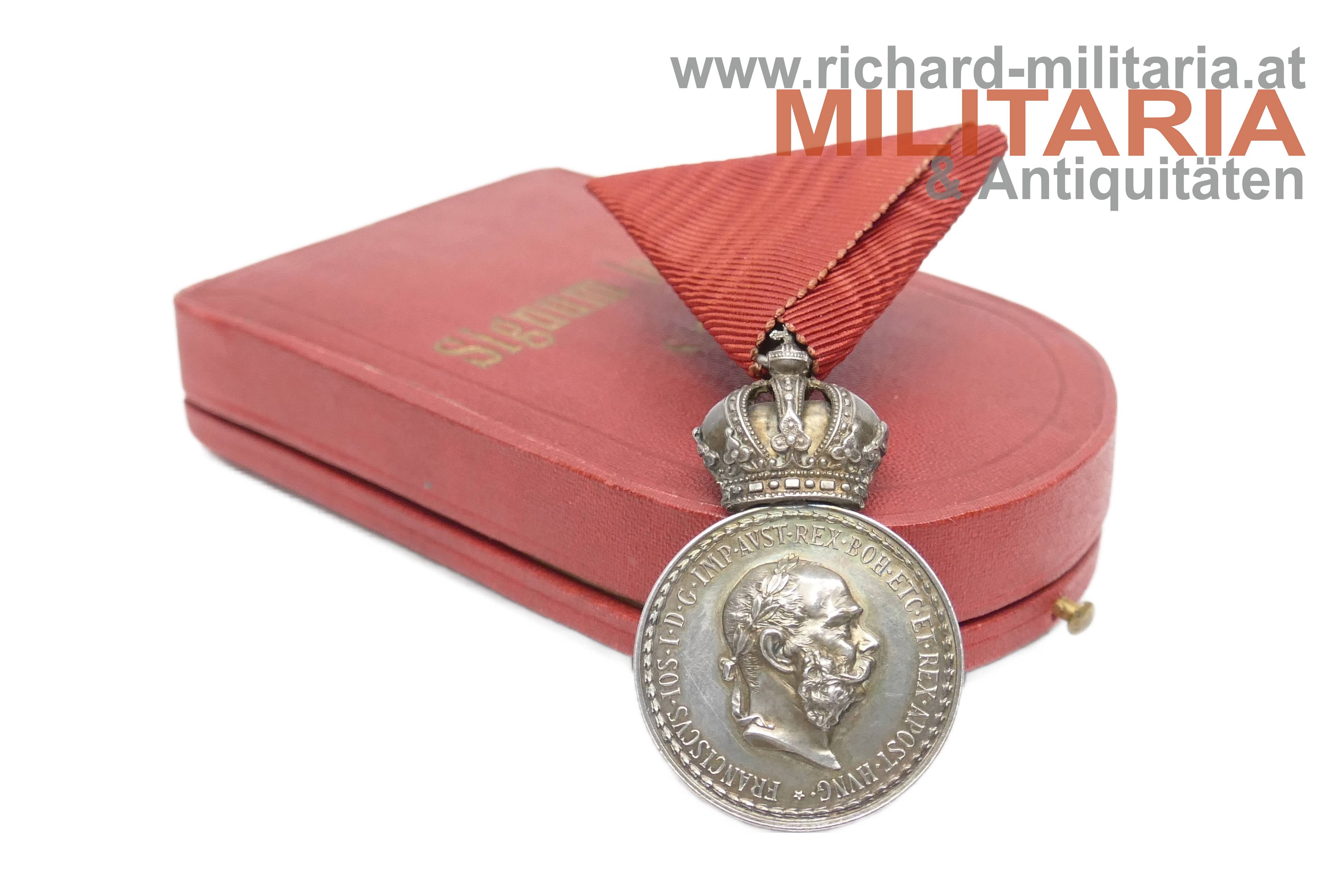 k.u.k. Silberne Militärverdienstmedaille FJ1 im Tiller-Etui - Rothe ...