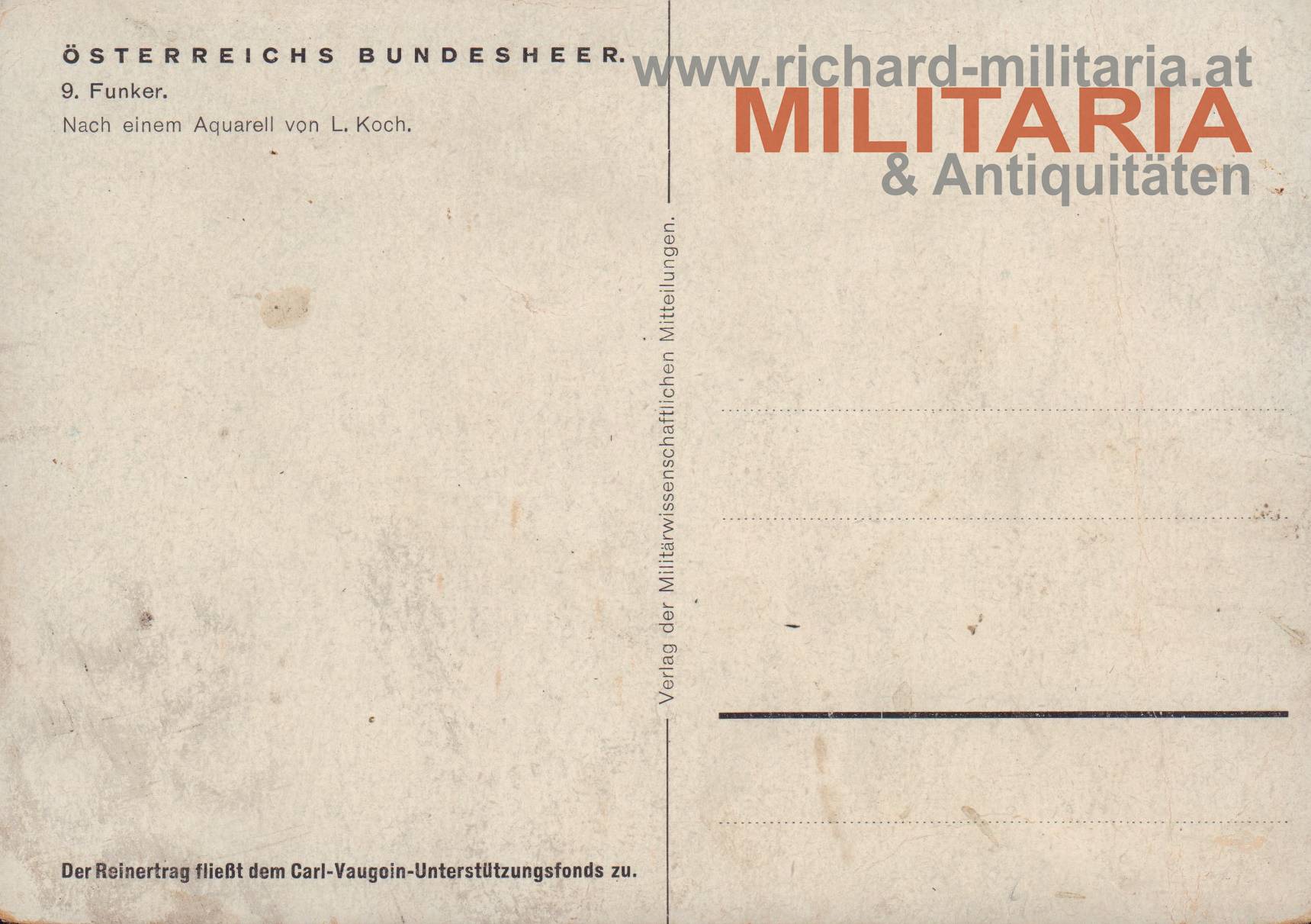 1. Republik - PK - "Funker" nach Aquarell v. L. Koch