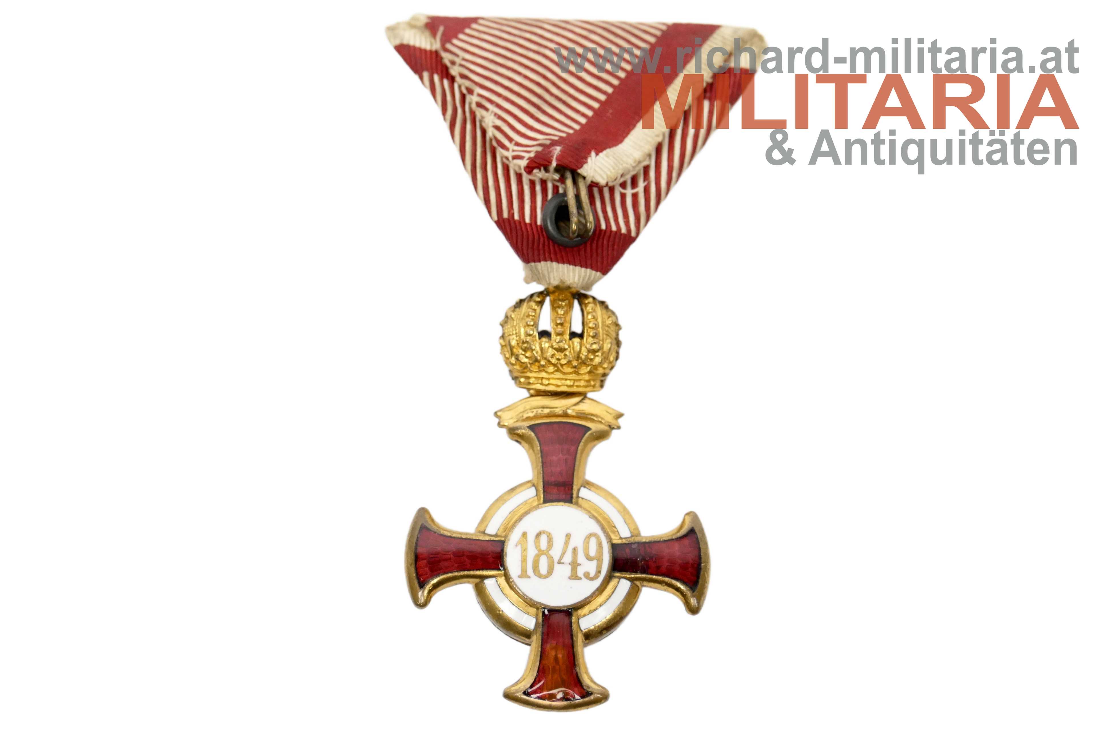k.u.k. Goldenes Verdienstkreuz m. d. K. - HUW