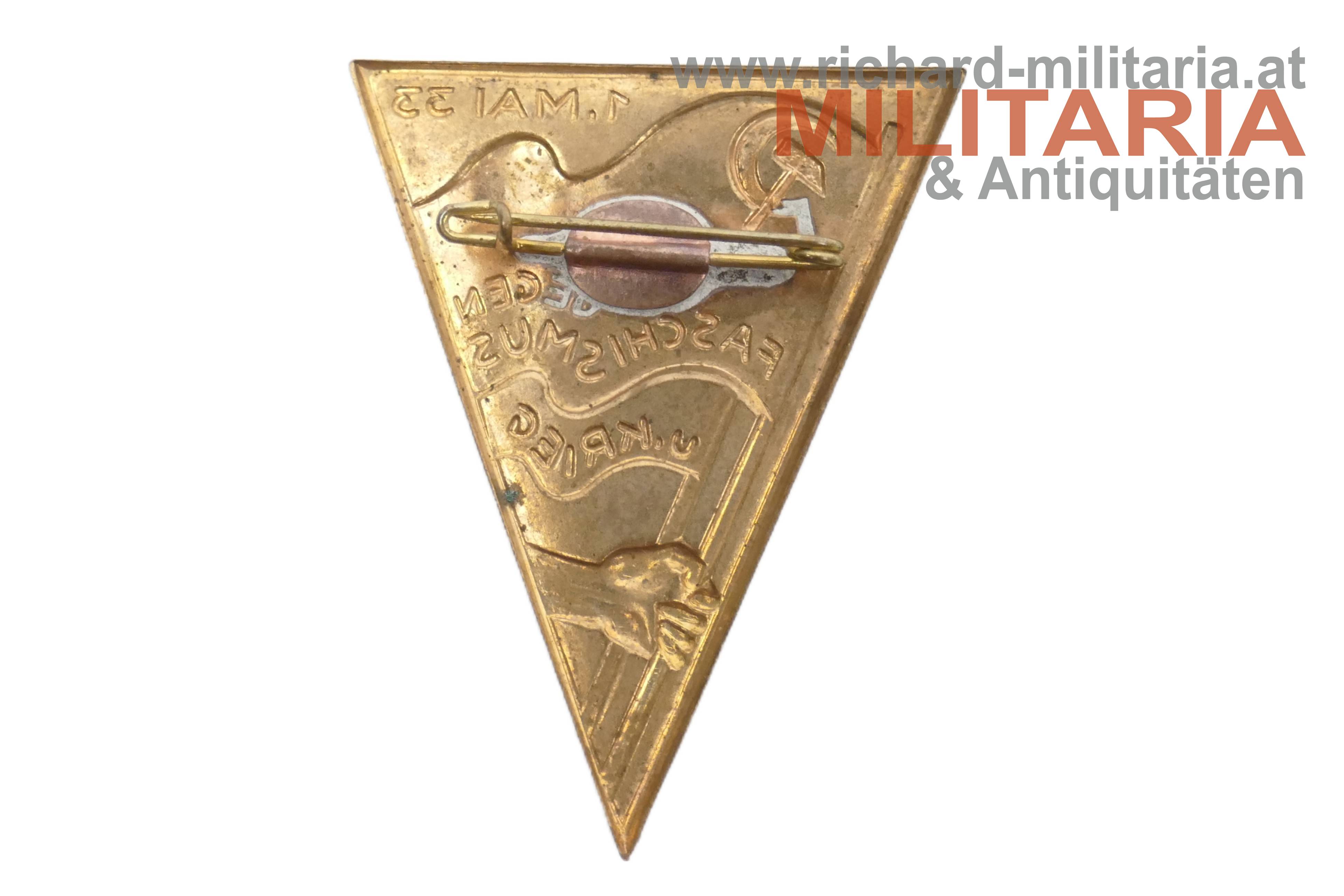 1. Republik - Mai-Abzeichen der KPÖ 1933