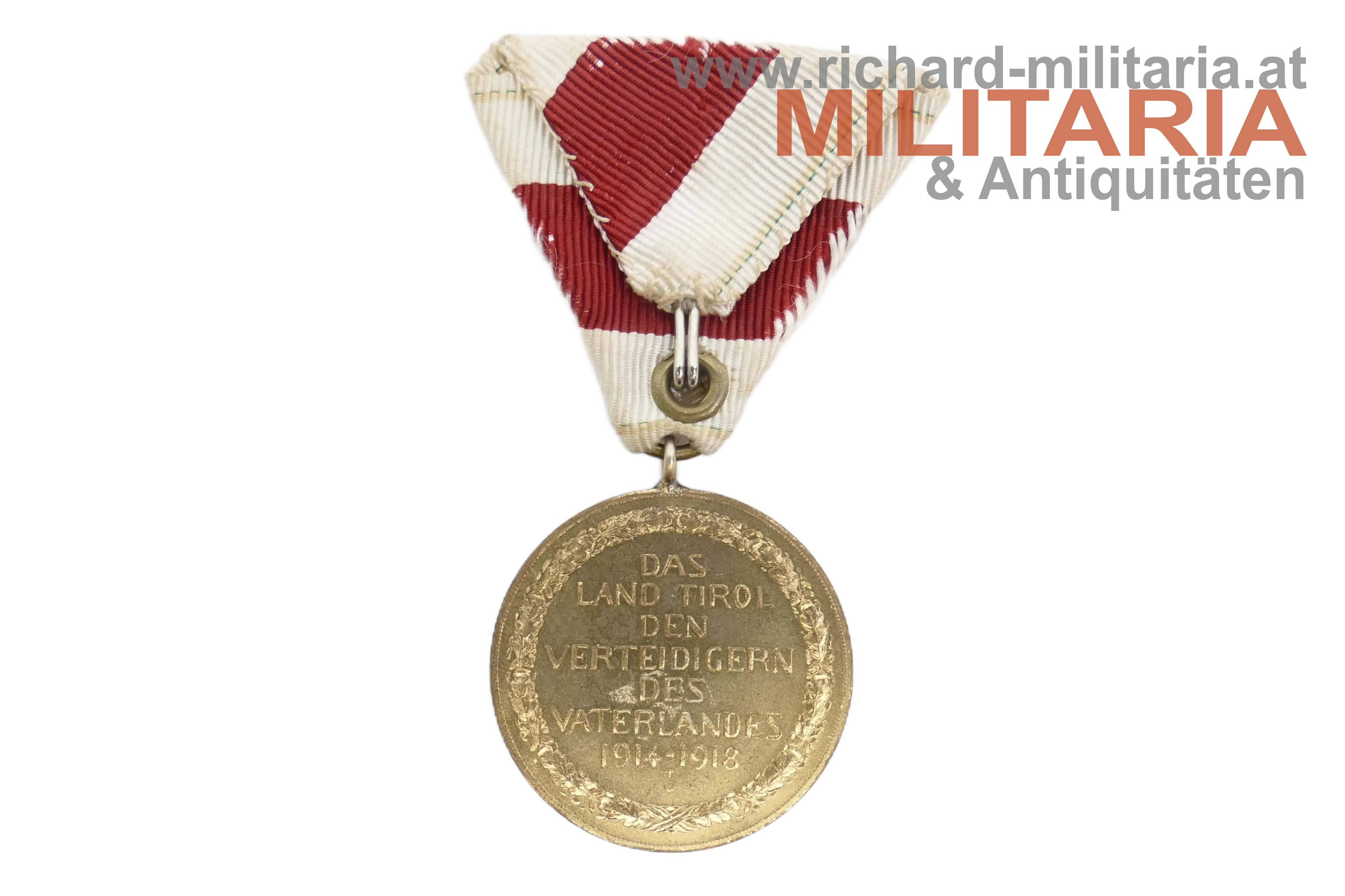 Tiroler Weltkriegserinnerungsmedaille 1914-18 - VARIANTE