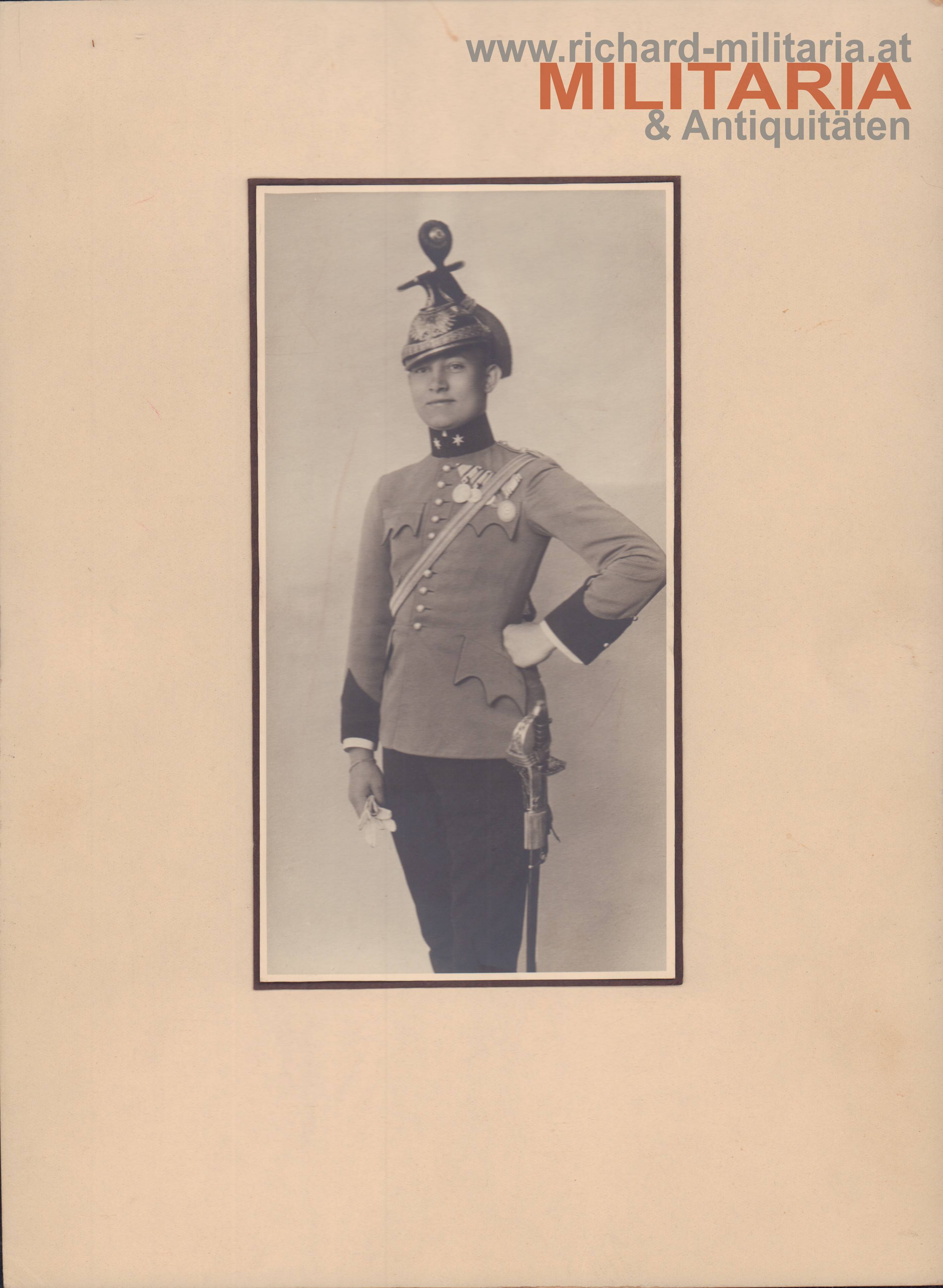 k.u.k. Ulanen-Leutnant mit Auszeichnungen 