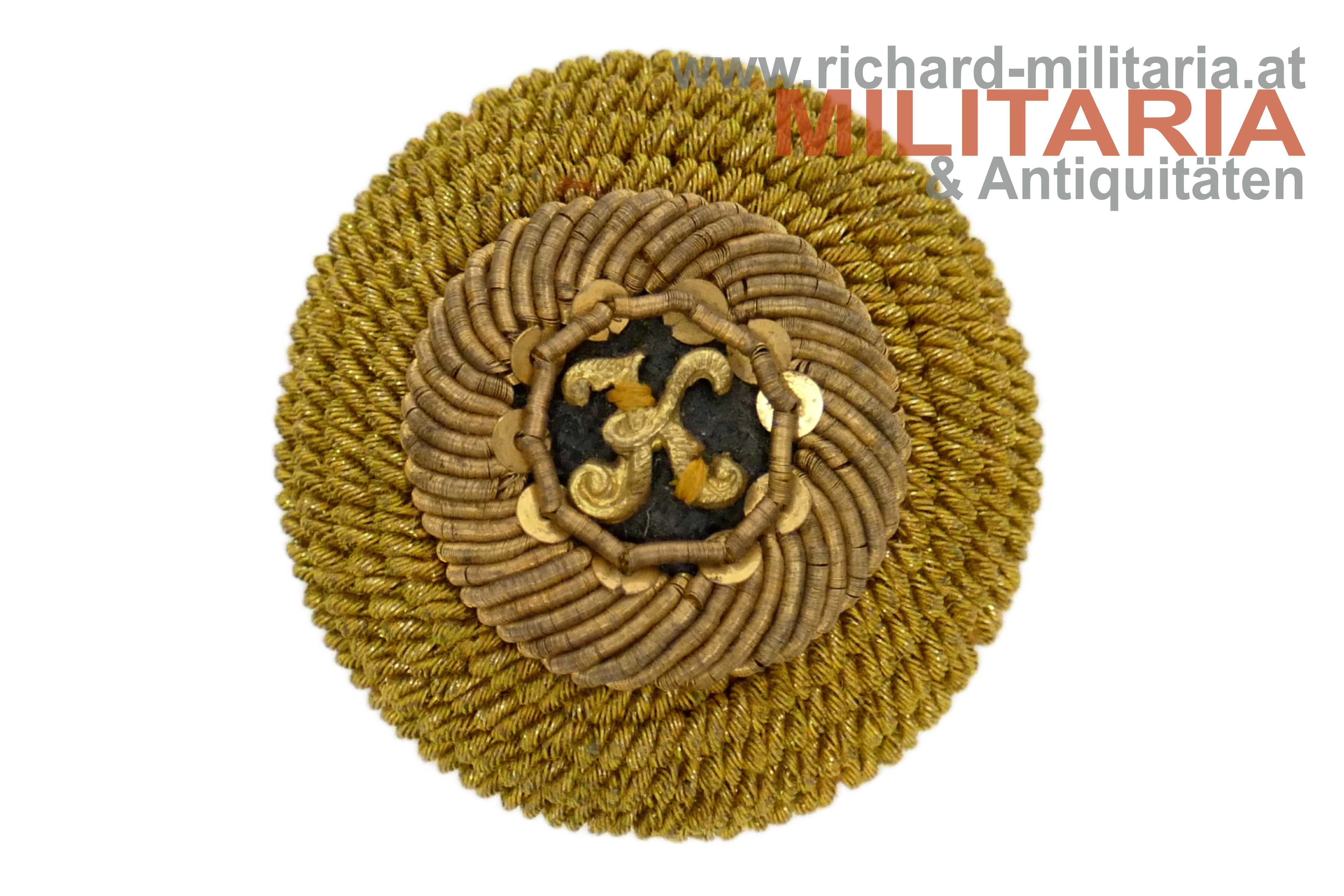 Kaiser Karl - Kappenrosette Luxusausführung für Offiziere