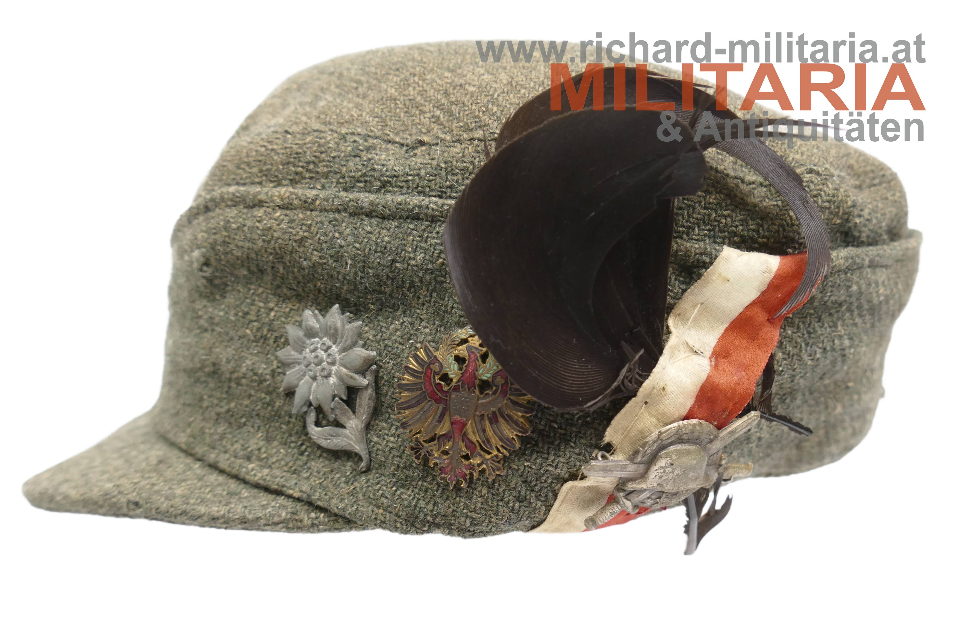 k.u.k. feldgraue Mannschaftskappe M1917 - VOLKSWEHR