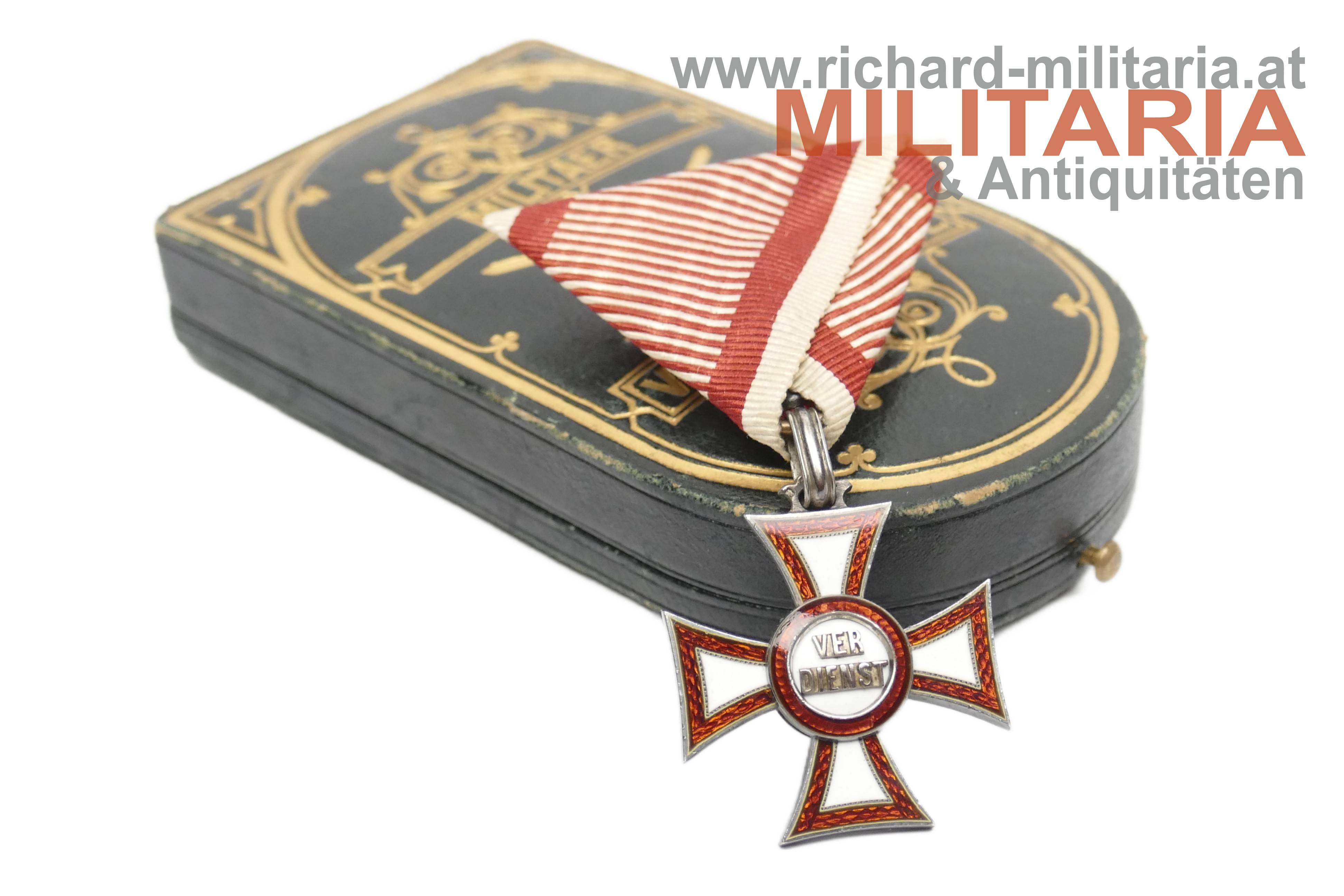 k.(u.)k. Militärverdienstkreuz III. Klasse - Frieden im Luxusetui