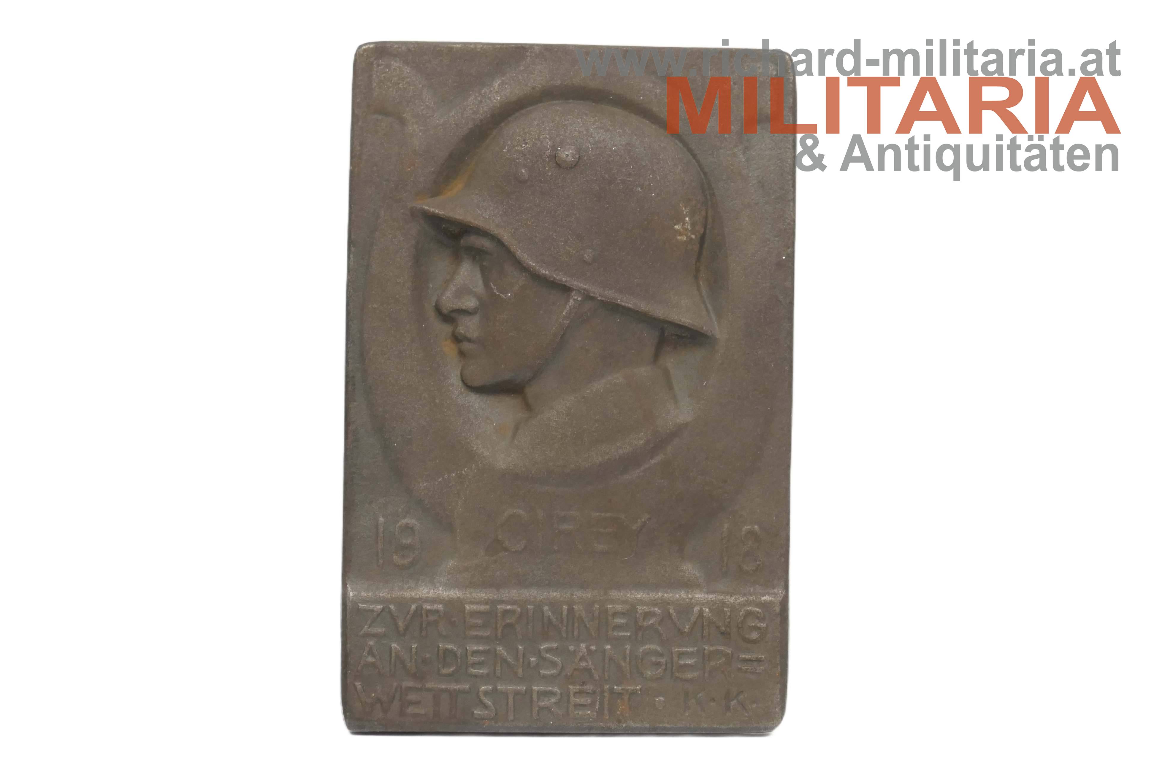 Preussen Plakette - Zur Erinnerung an den Sängerwettstreit Cirey 1918