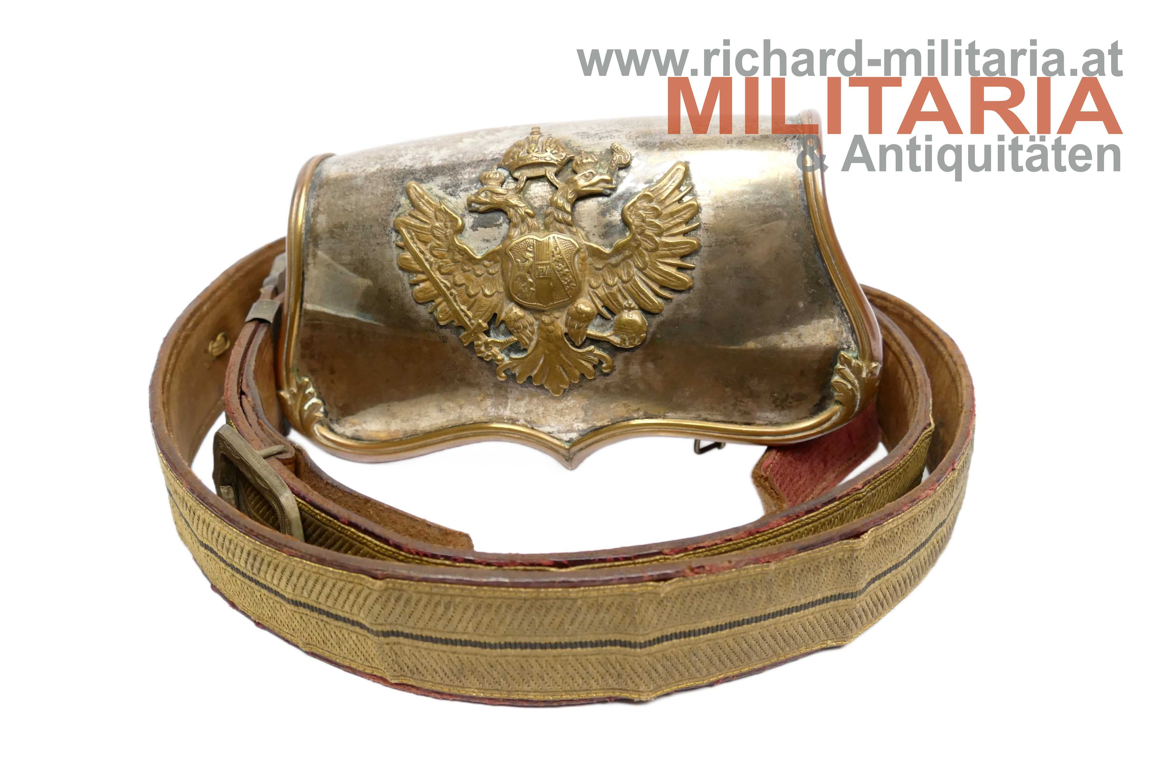 k.u.k. Kavallerie-Kartuschenkasten für Offiziere mit Bandolier