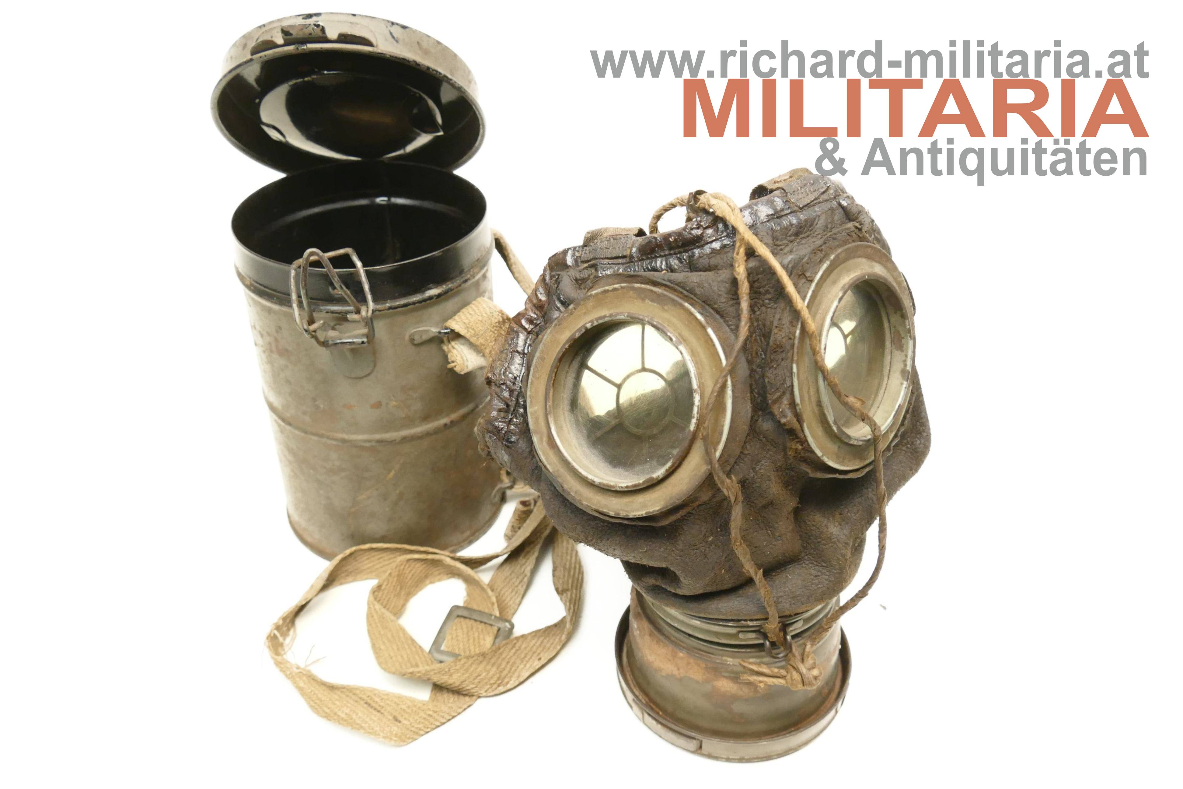 1. Weltkrieg Gasmaske M17 - Deutsches Kaiserreich