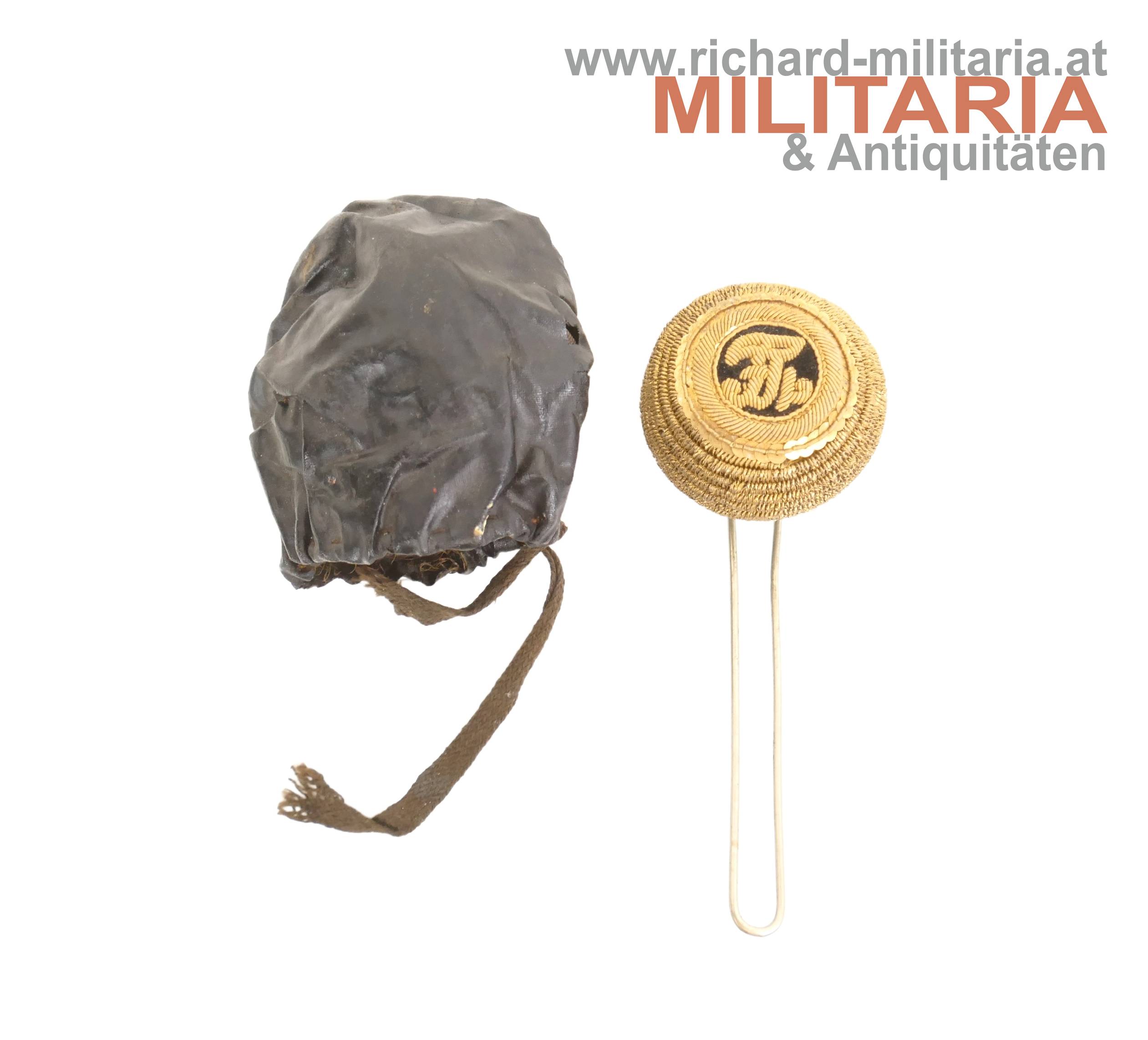 k.u.k. Tschako Kokarde Offizier - FJI mit Wachstuchüberzug