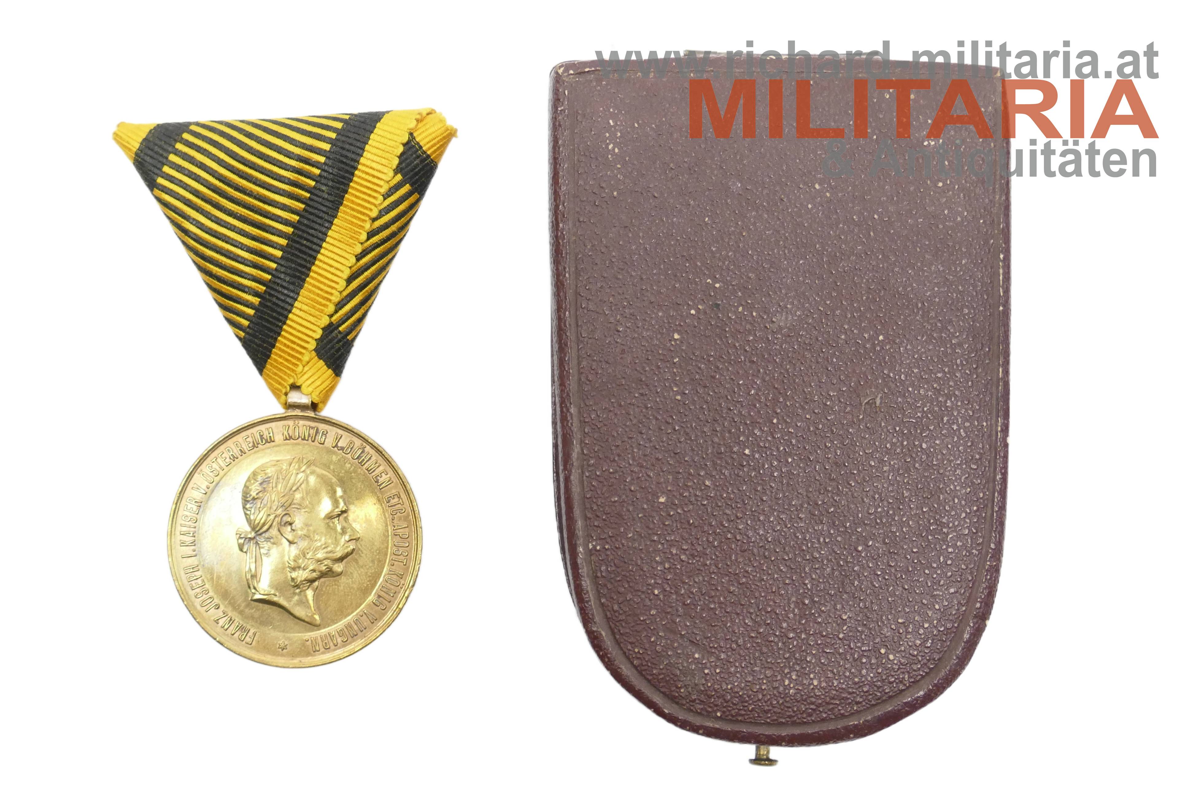 k.u.k. Kriegsmedaille 1873 mit Etui