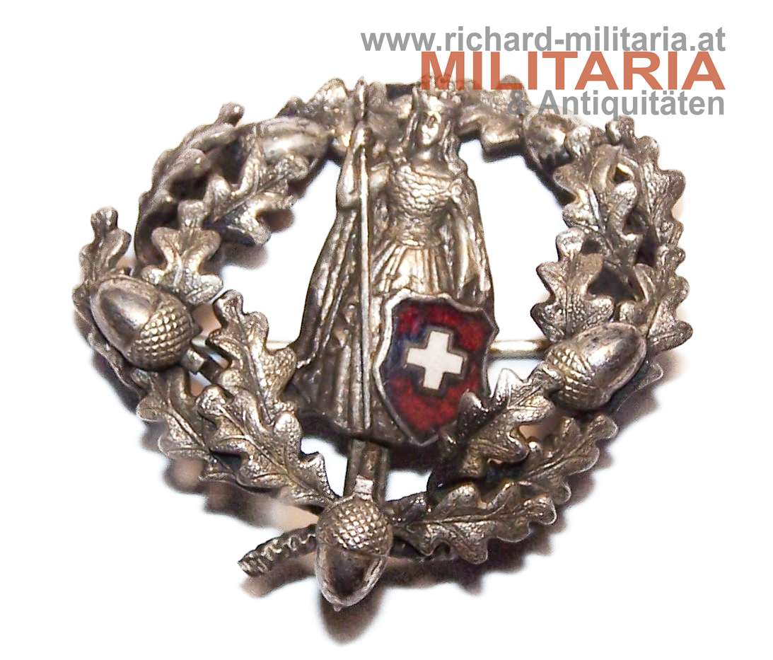 patriotisches Abzeichen - Eichenlaubkranz mit Heiliger und Wappenschild