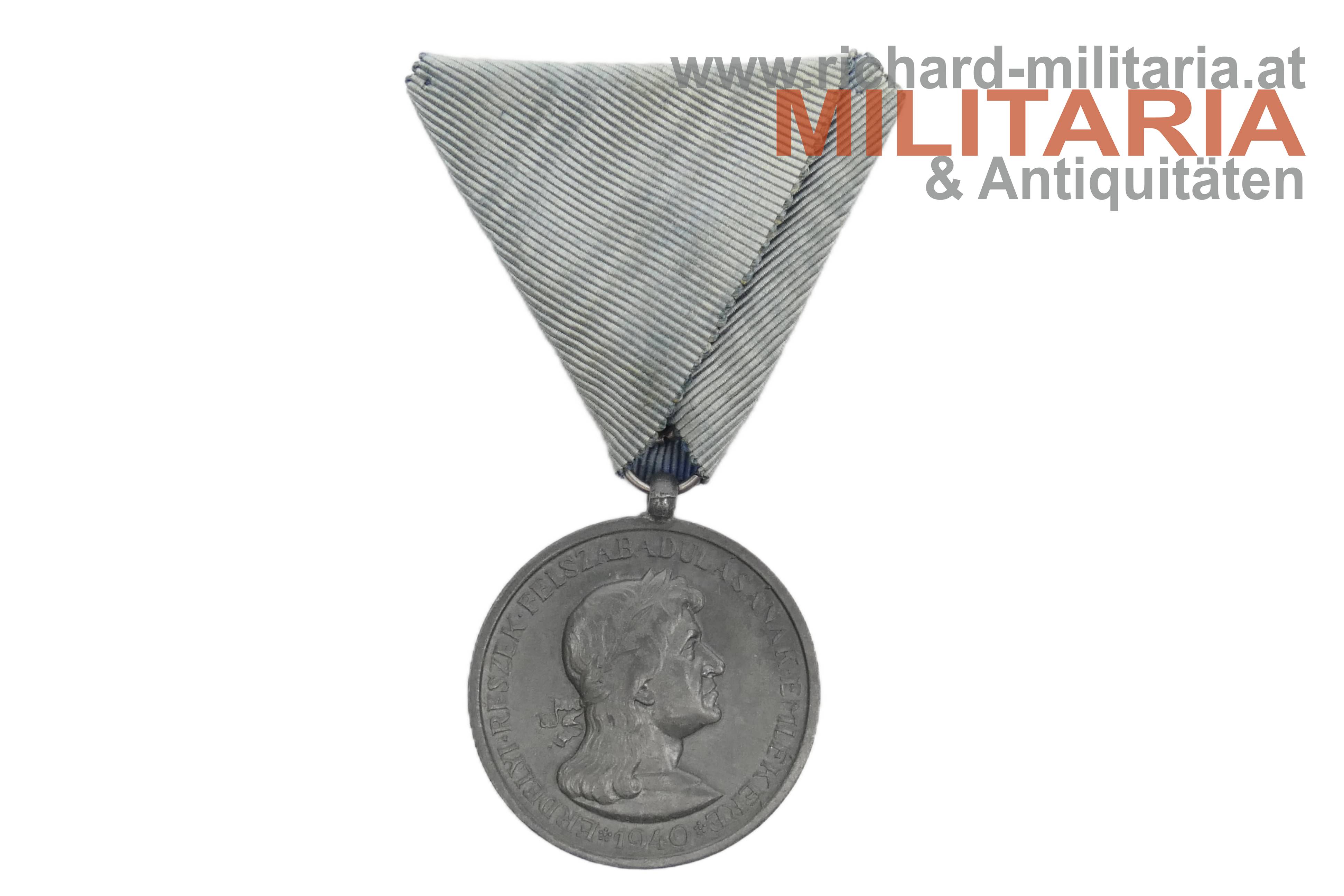 Ungarn - Gedenkmedaille für die Befreiung Siebenbürgens 1940
