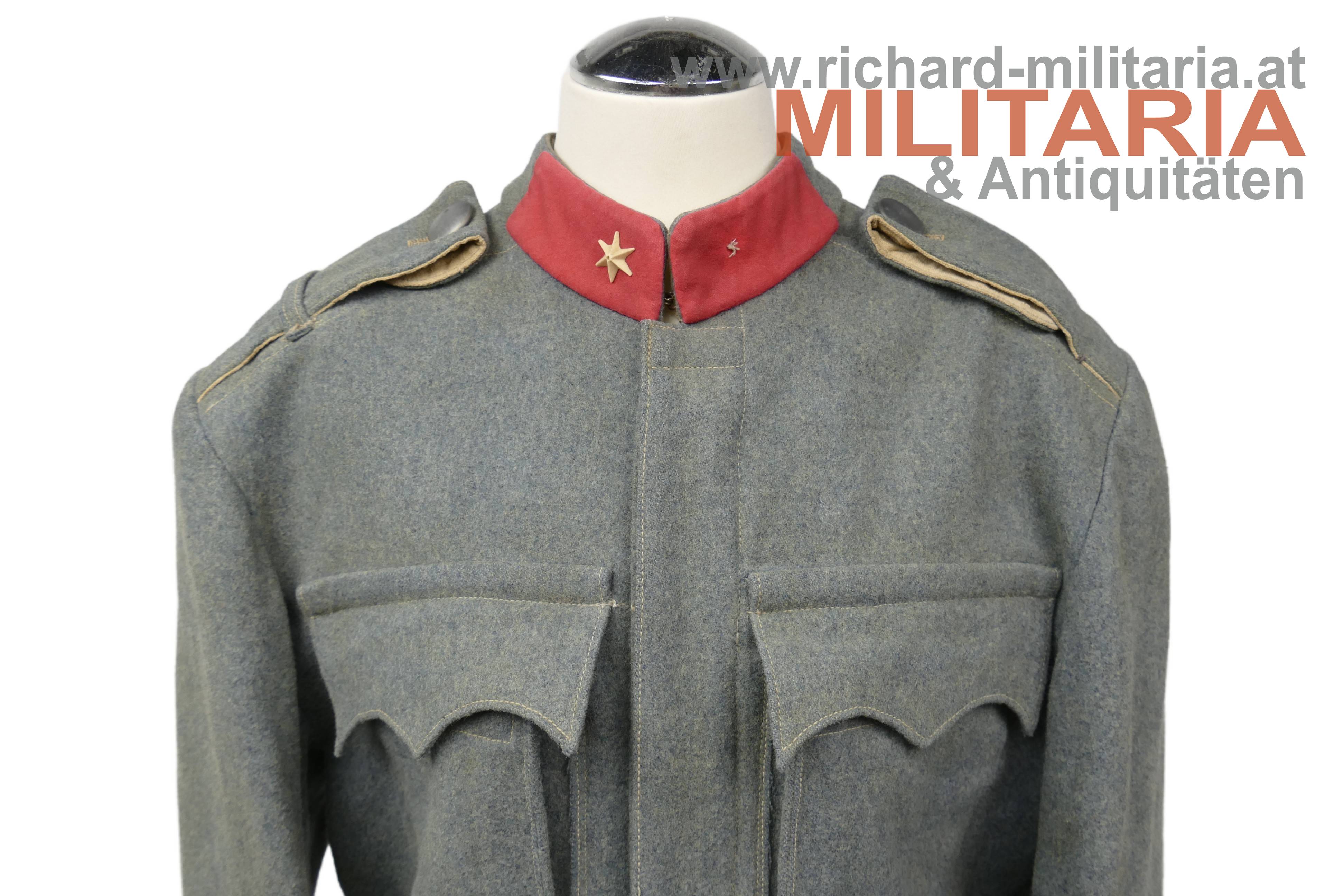 k.u.k. hechtgraue Bluse M1908 / IR 97 (Triest) - Gefreiter - "M.D.3 1914"