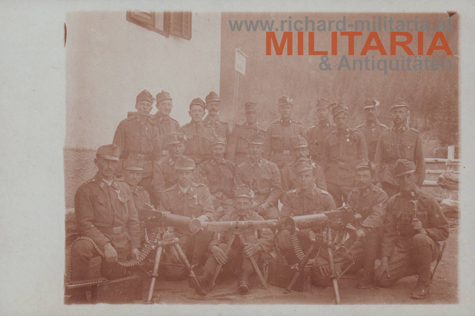 k.k. Foto - MG-Truppe der Landesschützen - Ärmelabzeichen