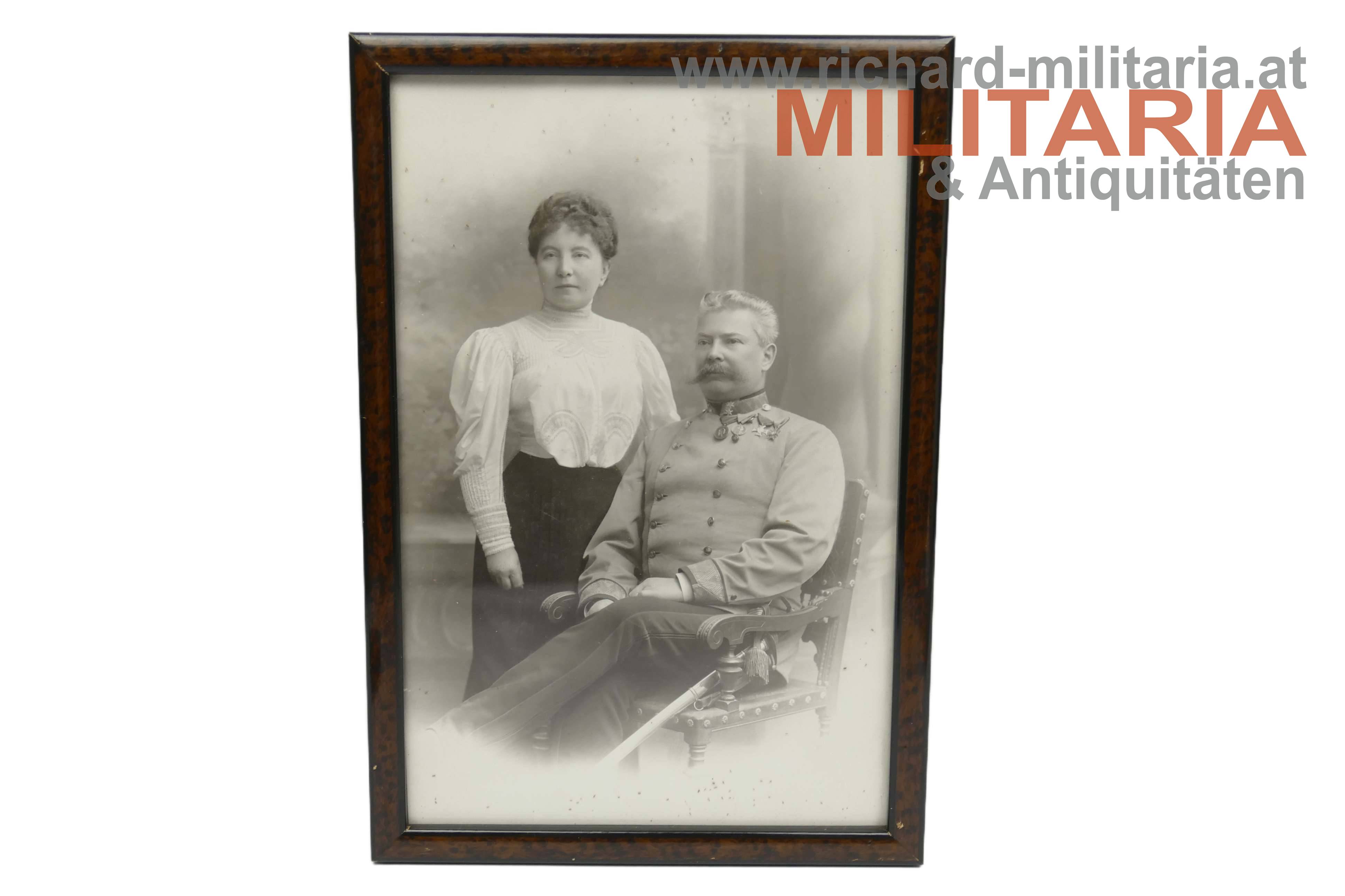 k.u.k. Foto - Feldmarschallleutnant mit Gattin