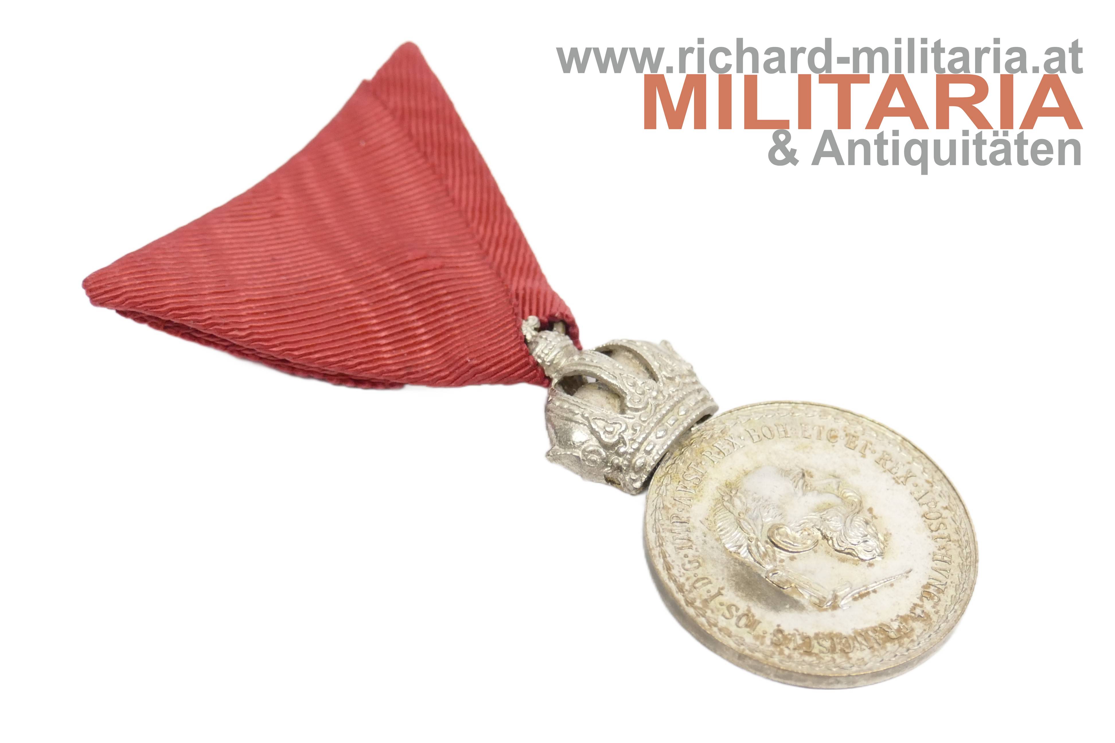 k.u.k. Silberne Militärverdienstmedaille Kaiser Franz Joseph - 32mm (!)