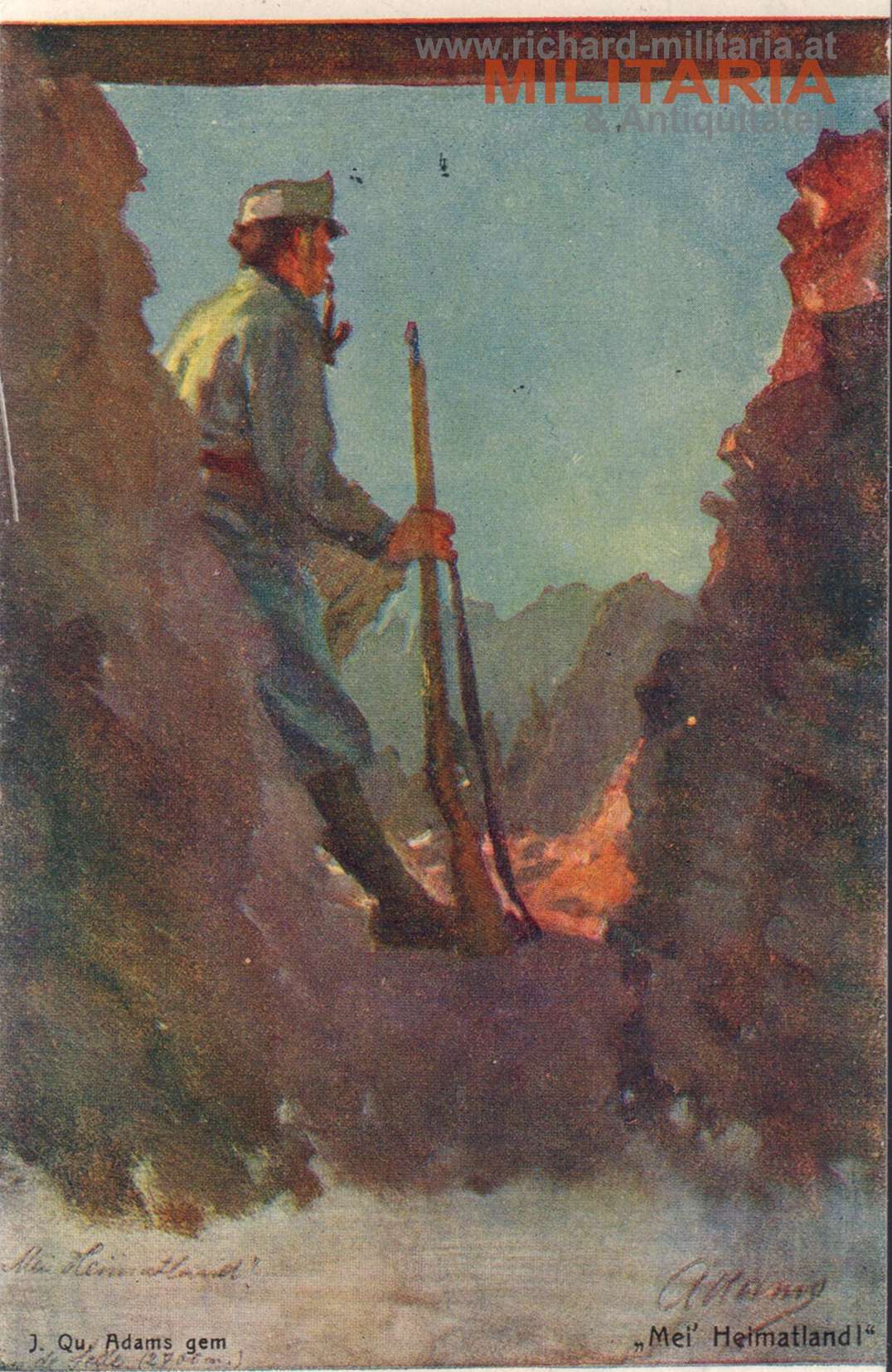 k.u.k. Postkarte "Mei Heimatland"