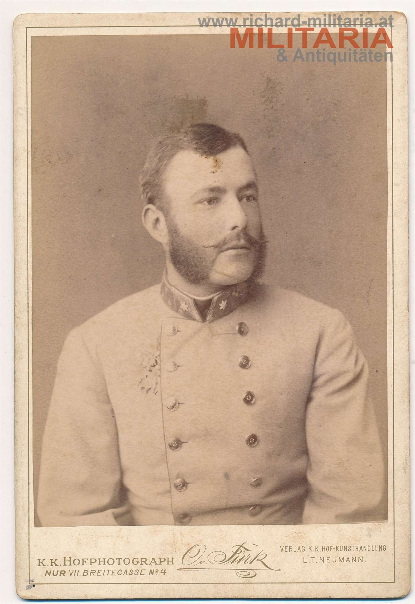 k.u.k. Hartkartonfoto - Erzherzog Friedrich von Österreich-Teschen