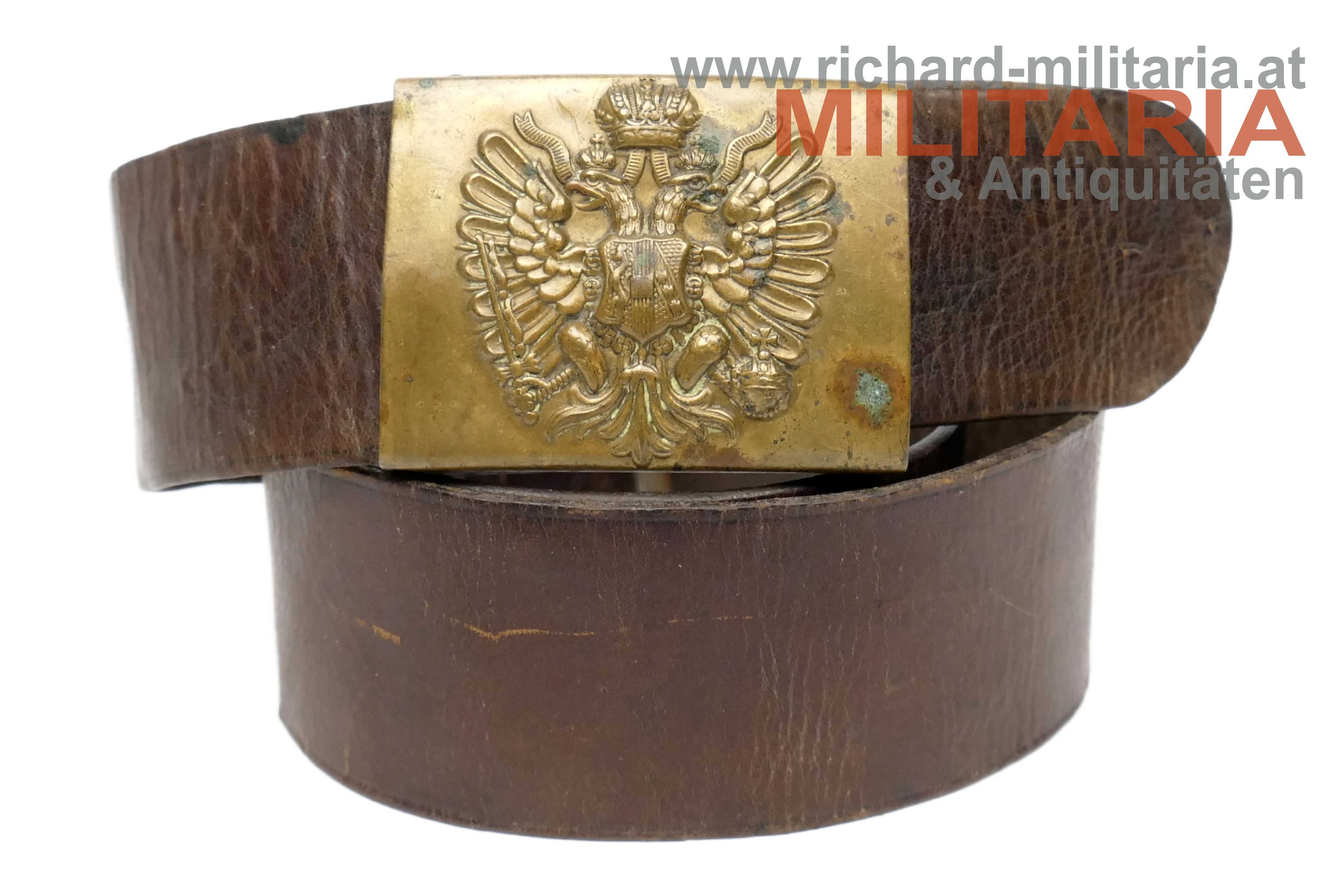 k.u.k. Leibriemen mit Leibriemenschliesse (Koppelschloss) - Mannschaft