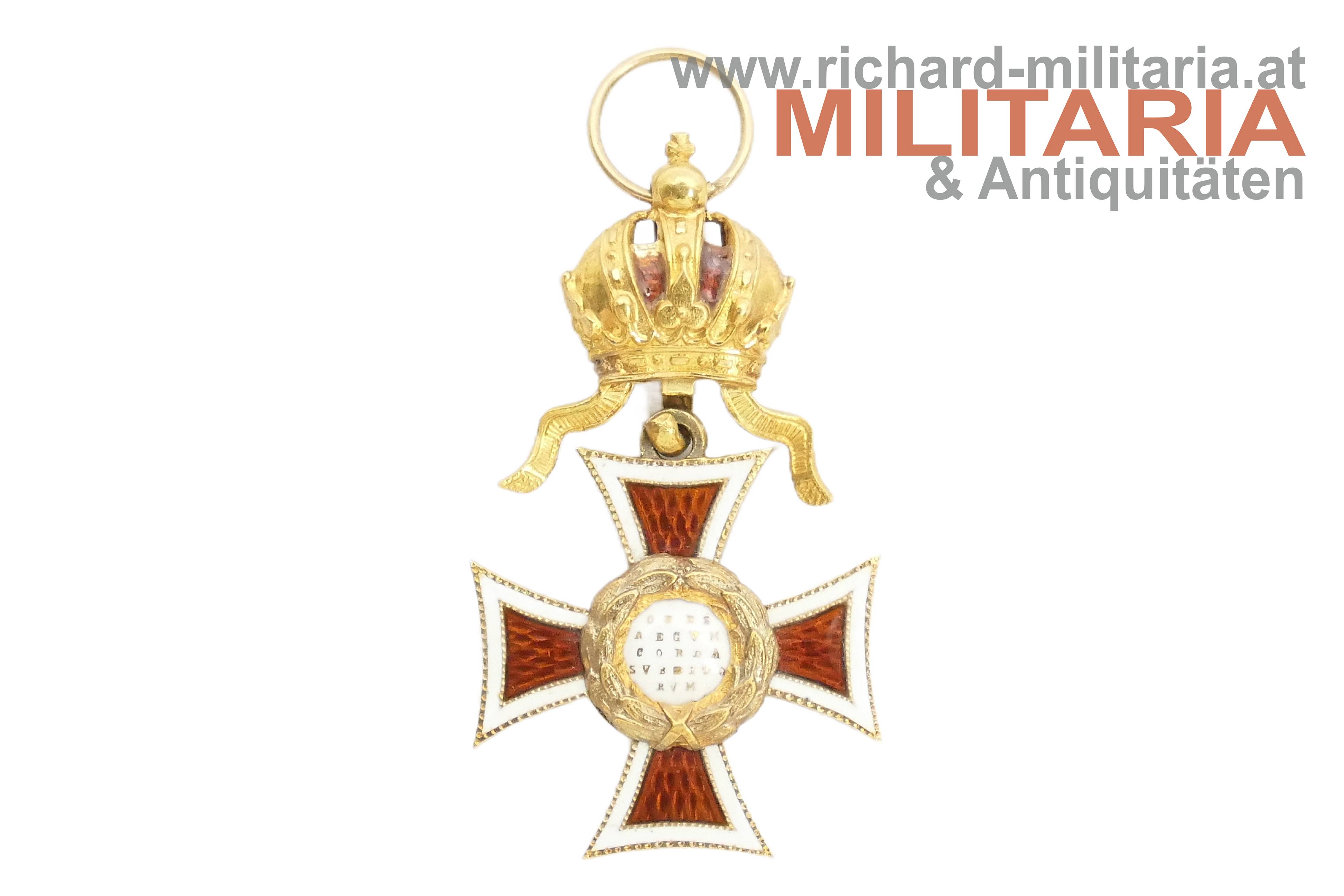 österr. kaiserl. Leopold Orden Ritterkreuz - MINIATUR - MINT