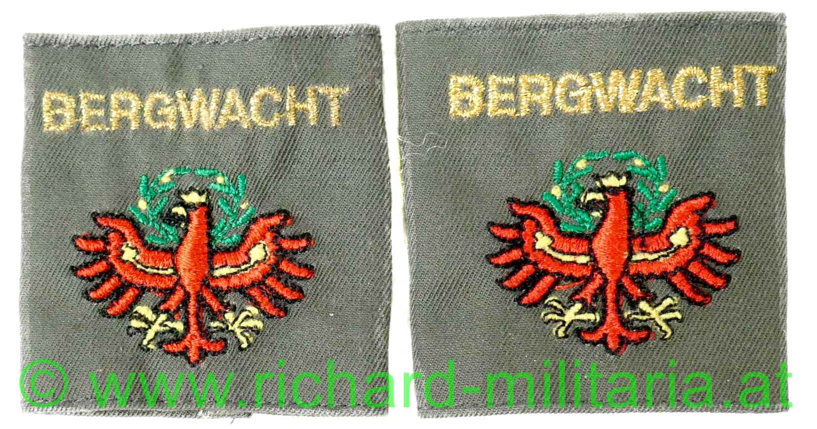 Tiroler Bergwacht - Schulterklappenaufschübe