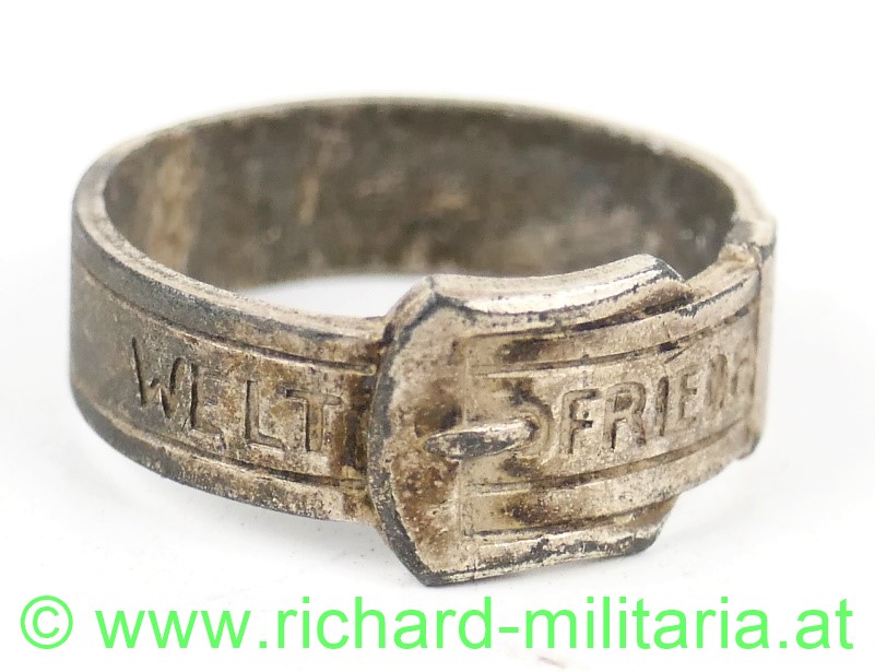 Patriotischer Ring "Weltfriede 1918 