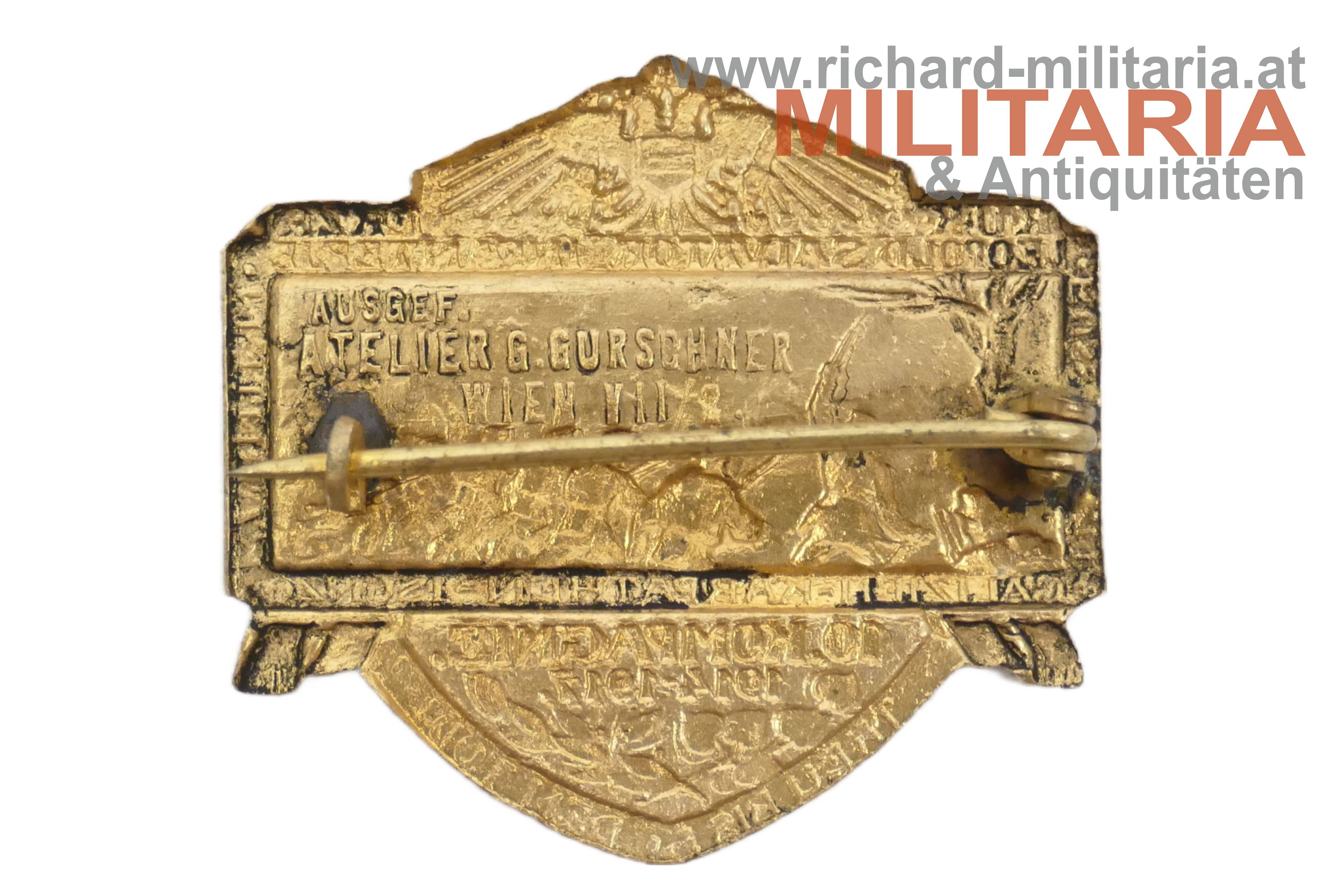 k.u.k. Kappenabzeichen - Inf. Reg. 18 - 10. Kompagnie - Treu bis in den Tod!