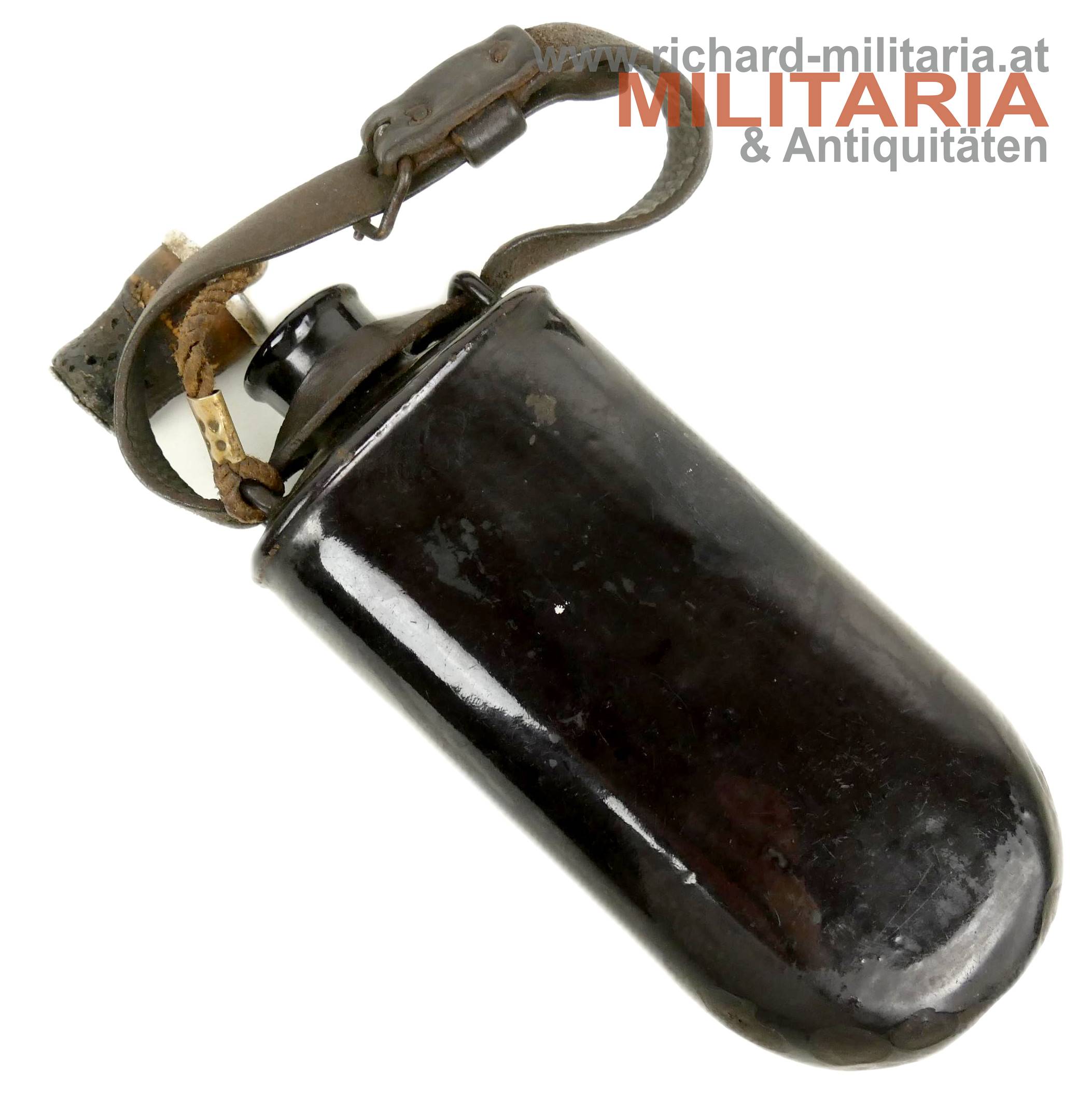 k.u.k. Feldflasche - schwarz emailliert 