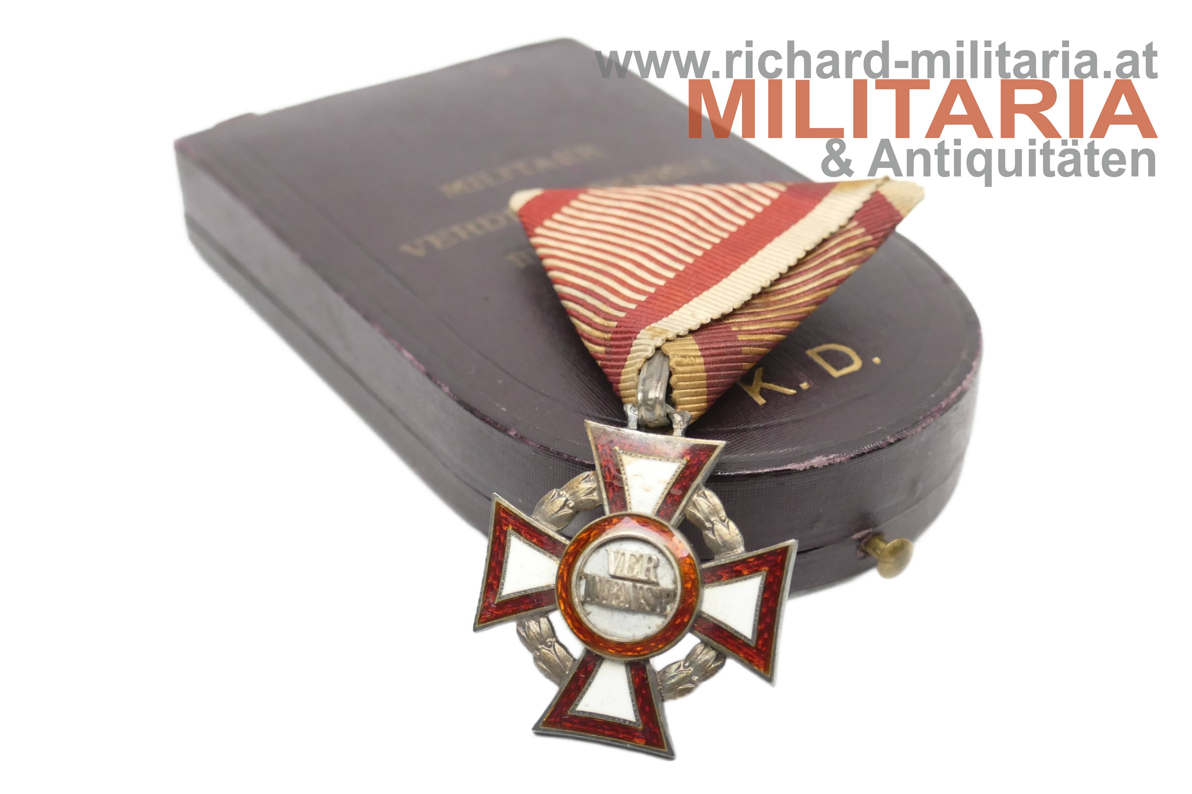 k.u.k. Militärverdienstkreuz 3. Klasse mit KD im Etui