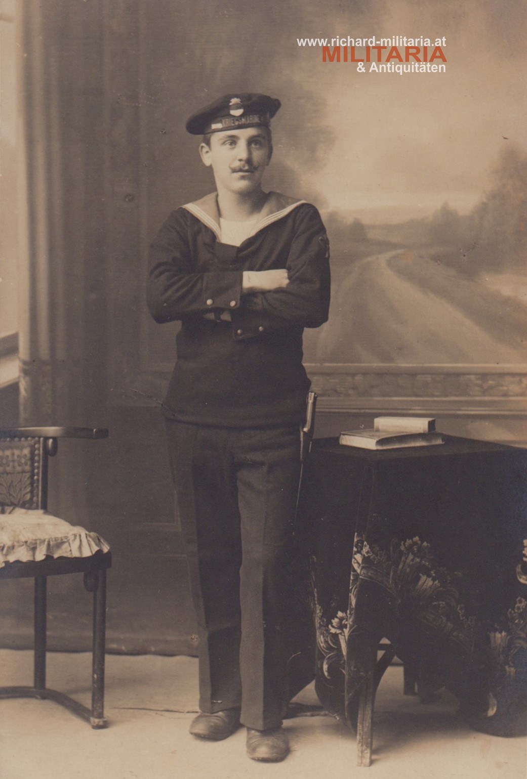 k.u.k. Kriegsmarine - 1919 (!) - rot/weisse Stoffüberdeckung