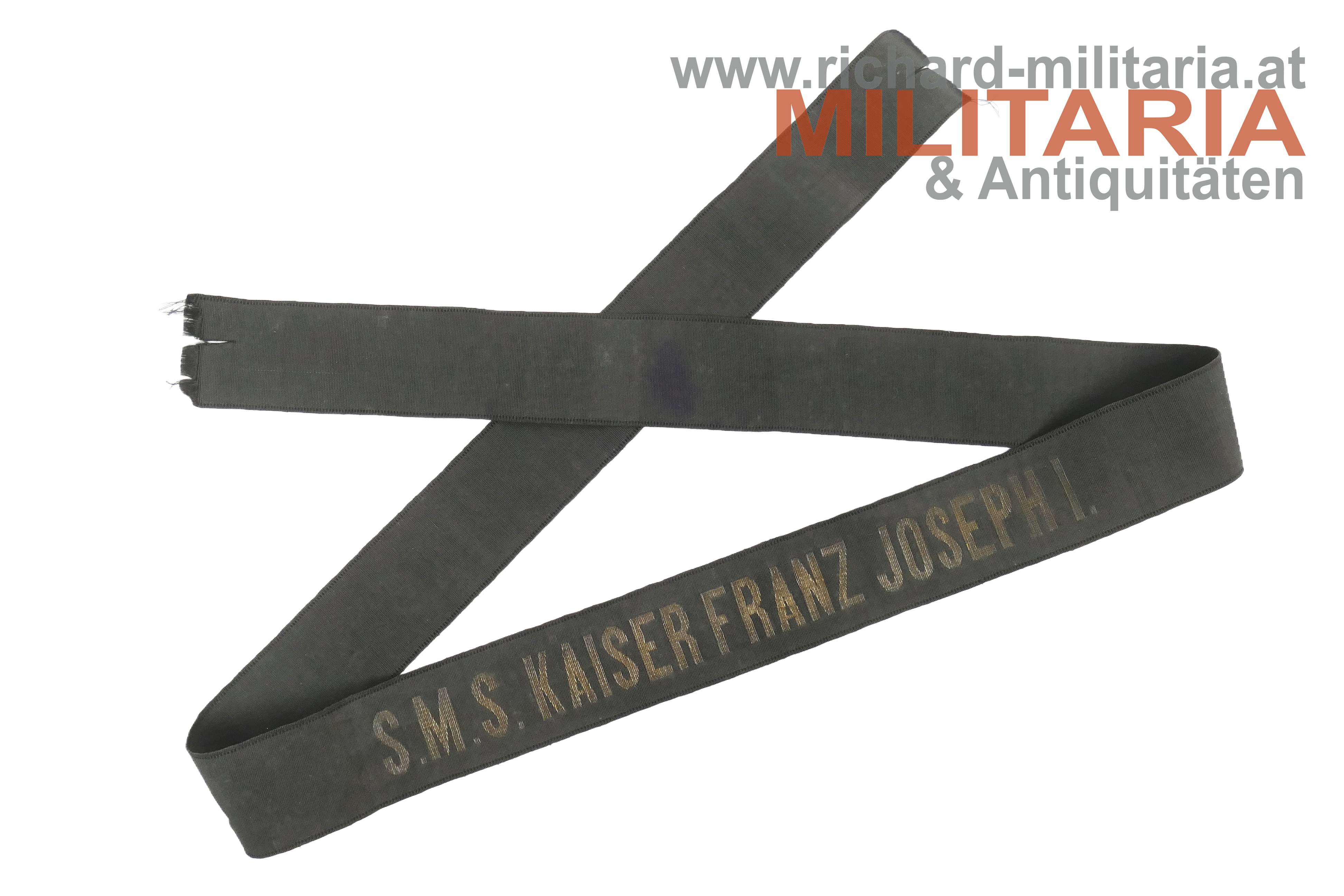 k.u.k. Kriegsmarine - Kappenband - S.M.S. Kaiser Franz Joseph