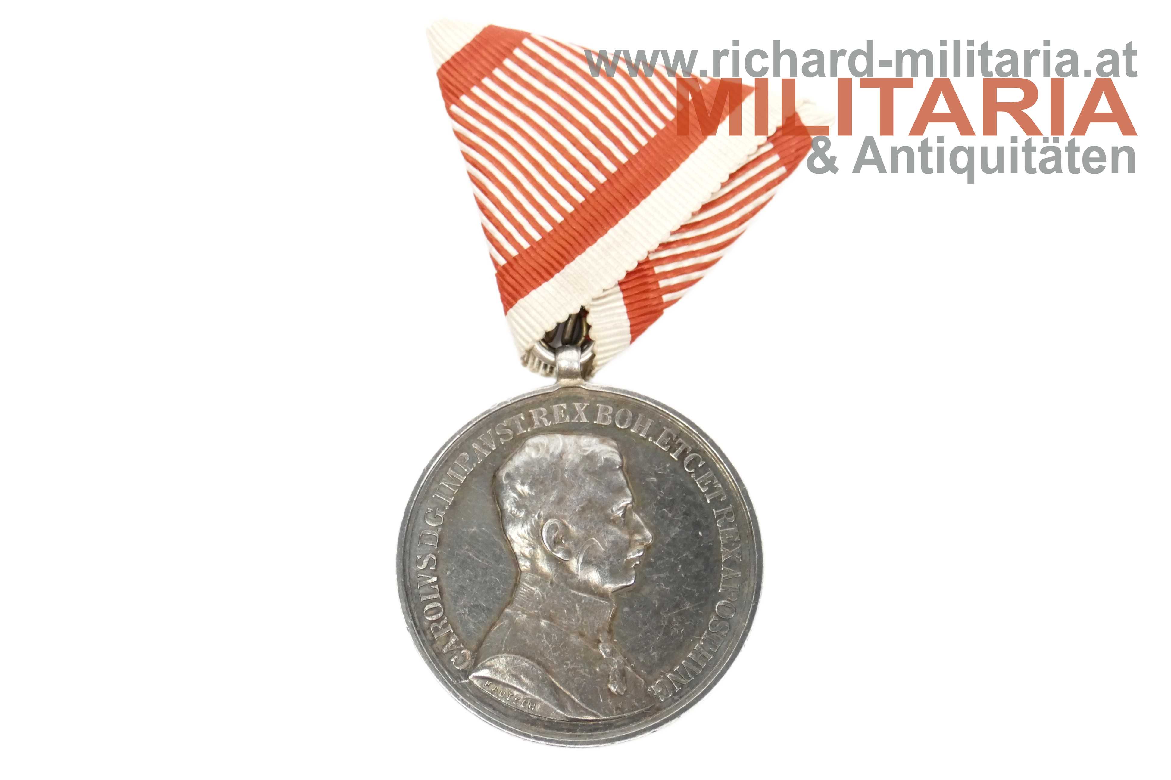 k.u.k. Silberne Tapferkeitsmedaille 1. Klasse - Kaiser Karl