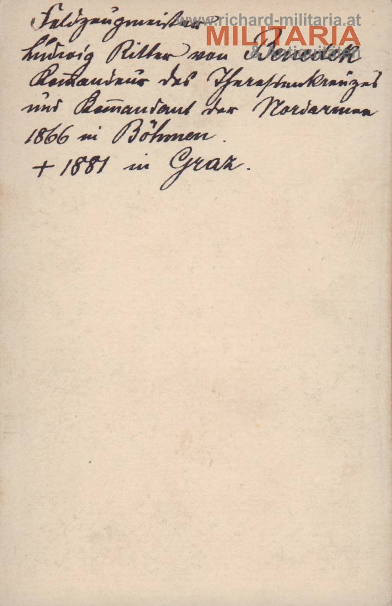 k.u.k. Feldzeugmeister Ludwig Ritter v. Benedek - um 1865