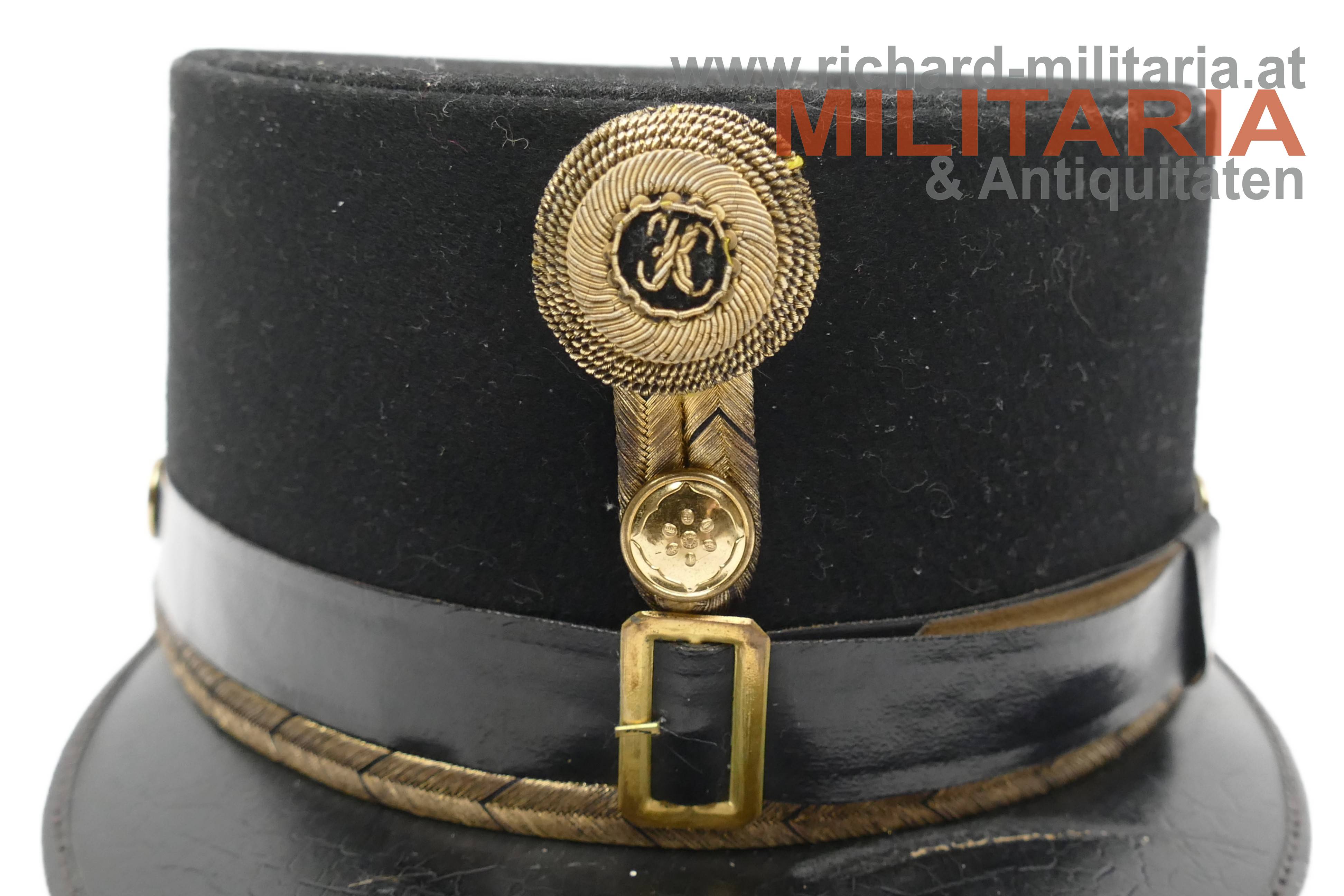 schwarze steife Kappe für Generale der k.u.k. Armee