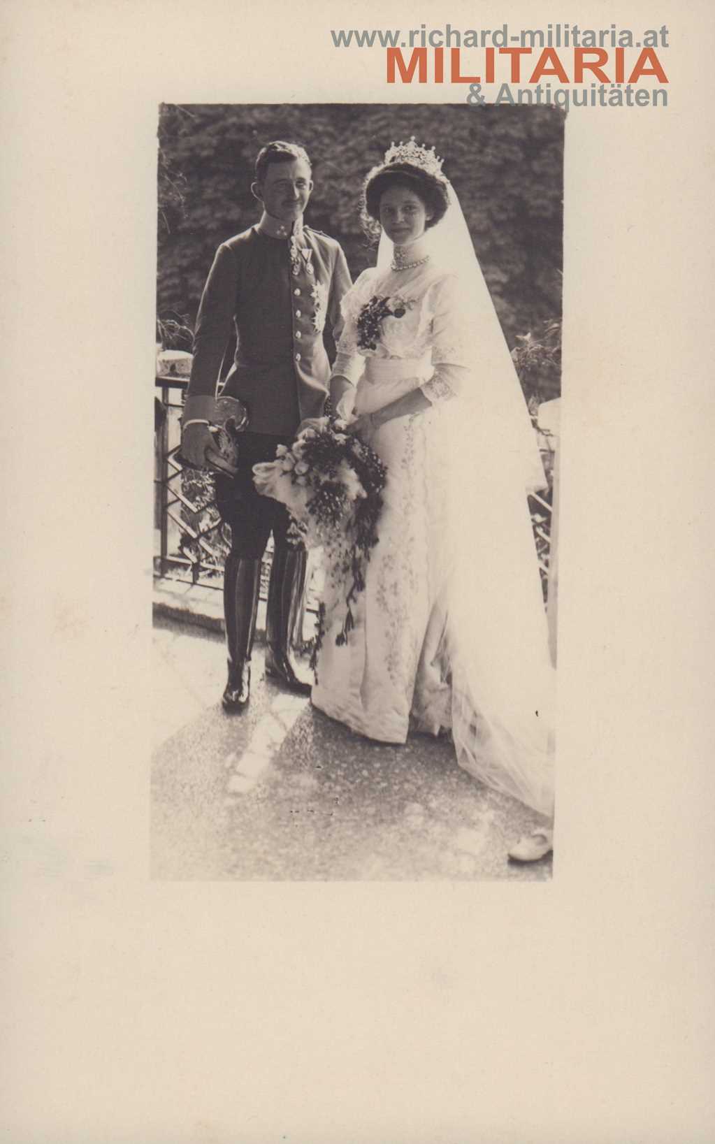 k.u.k. PK Kaiser Karl und seine Frau Zita bei ihrer Hochzeit