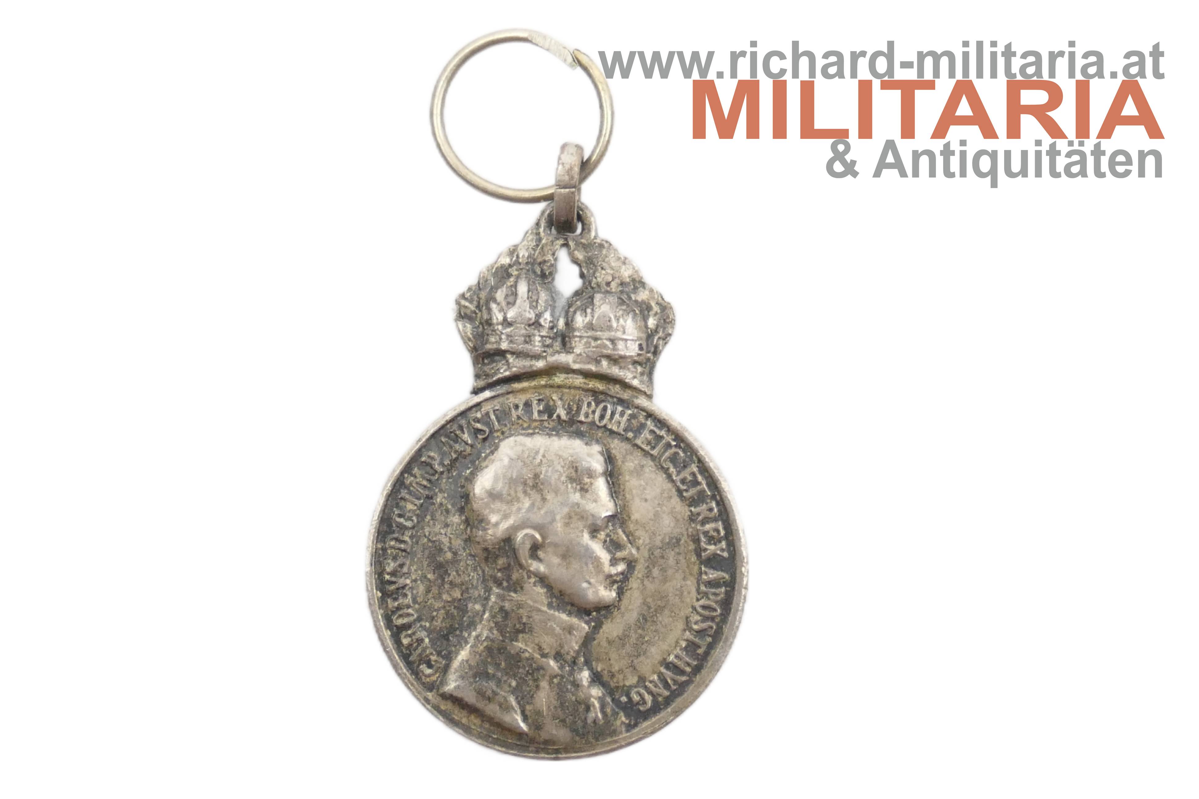 k.u.k. Silberne Militärverdienstmedaille Kaiser Karl - MINIATUR