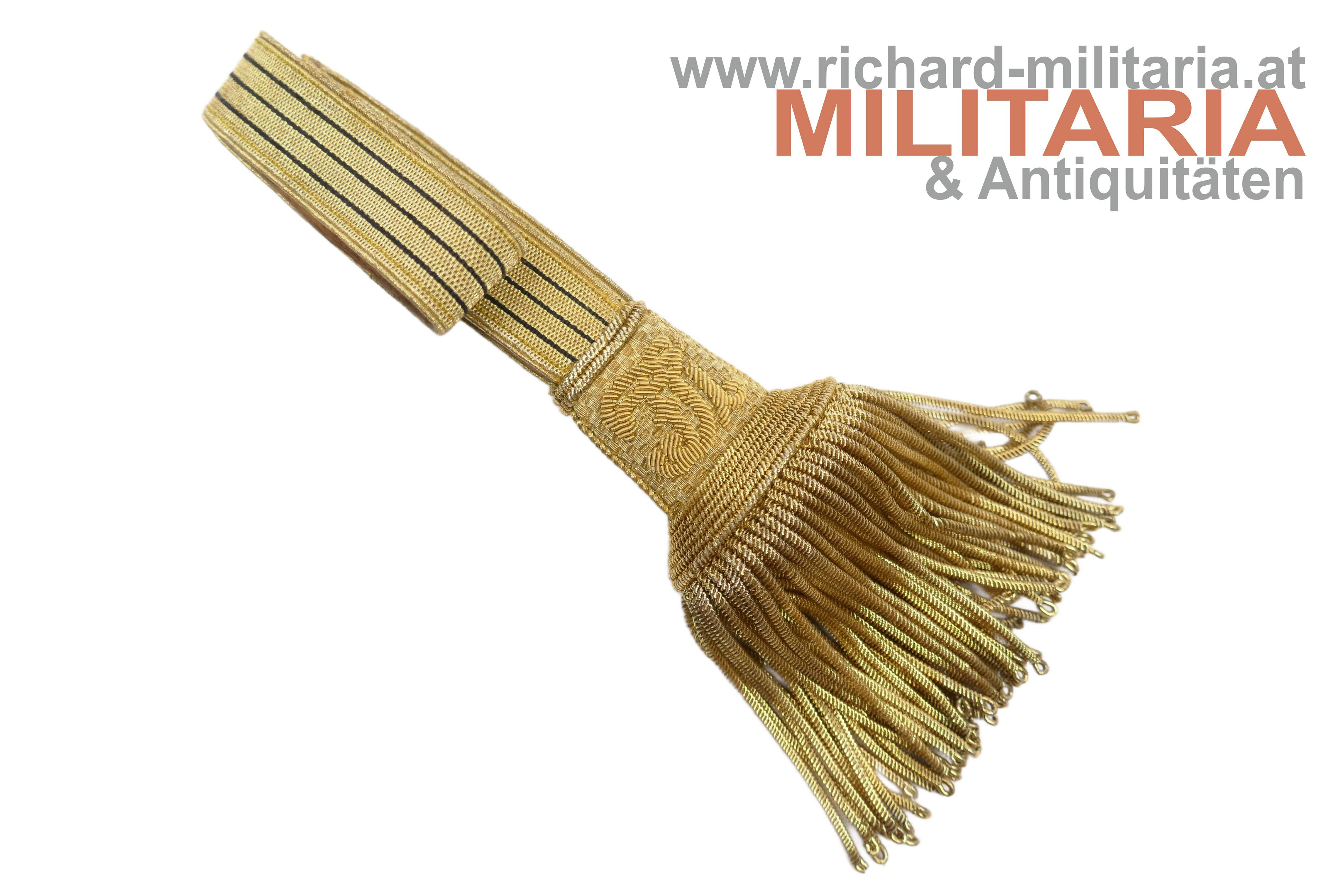 k.u.k. Säbel-Portepee Offizier - Kaiser Franz Joseph mit Verkaufsschachtel - MINT