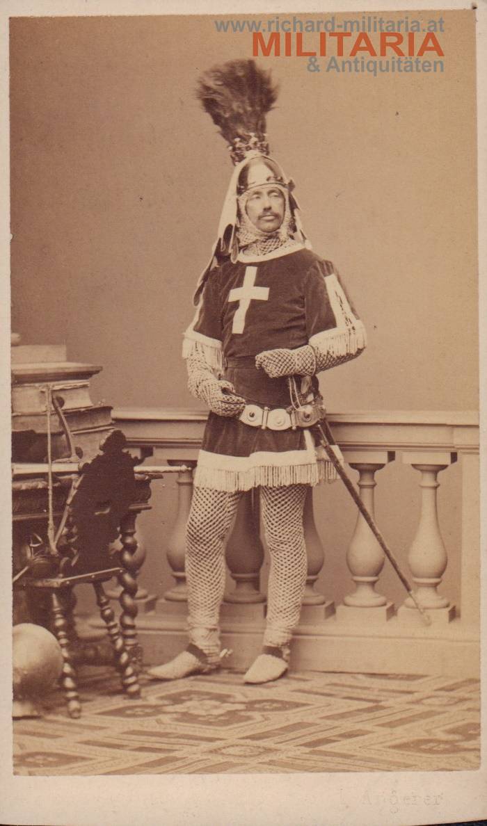 k.u.k. Hartkartonfoto - FM Erzherzog Albrecht im Kostüm - Carrousel