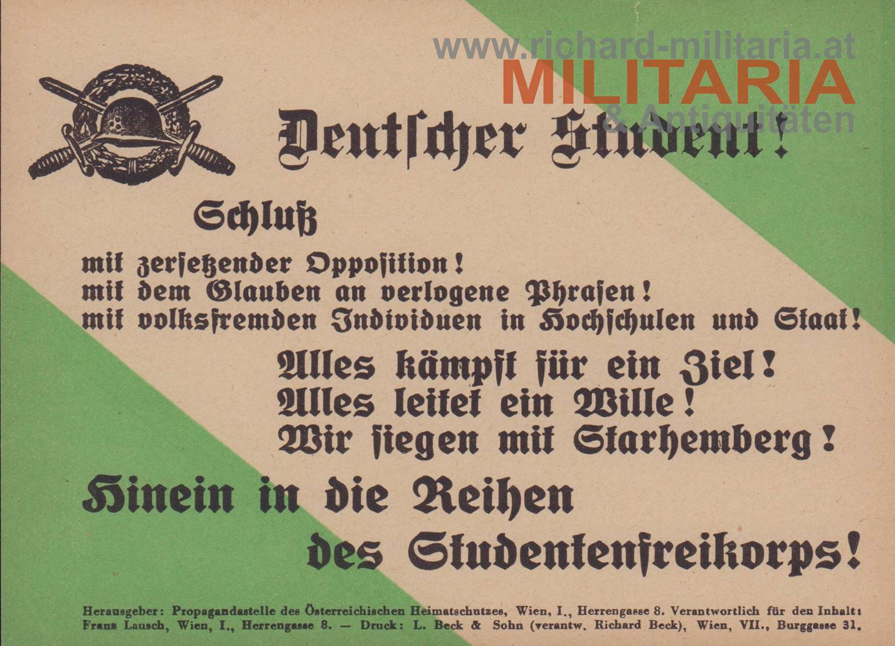 Studentenfreikorps - Österreicher Heimatschutz