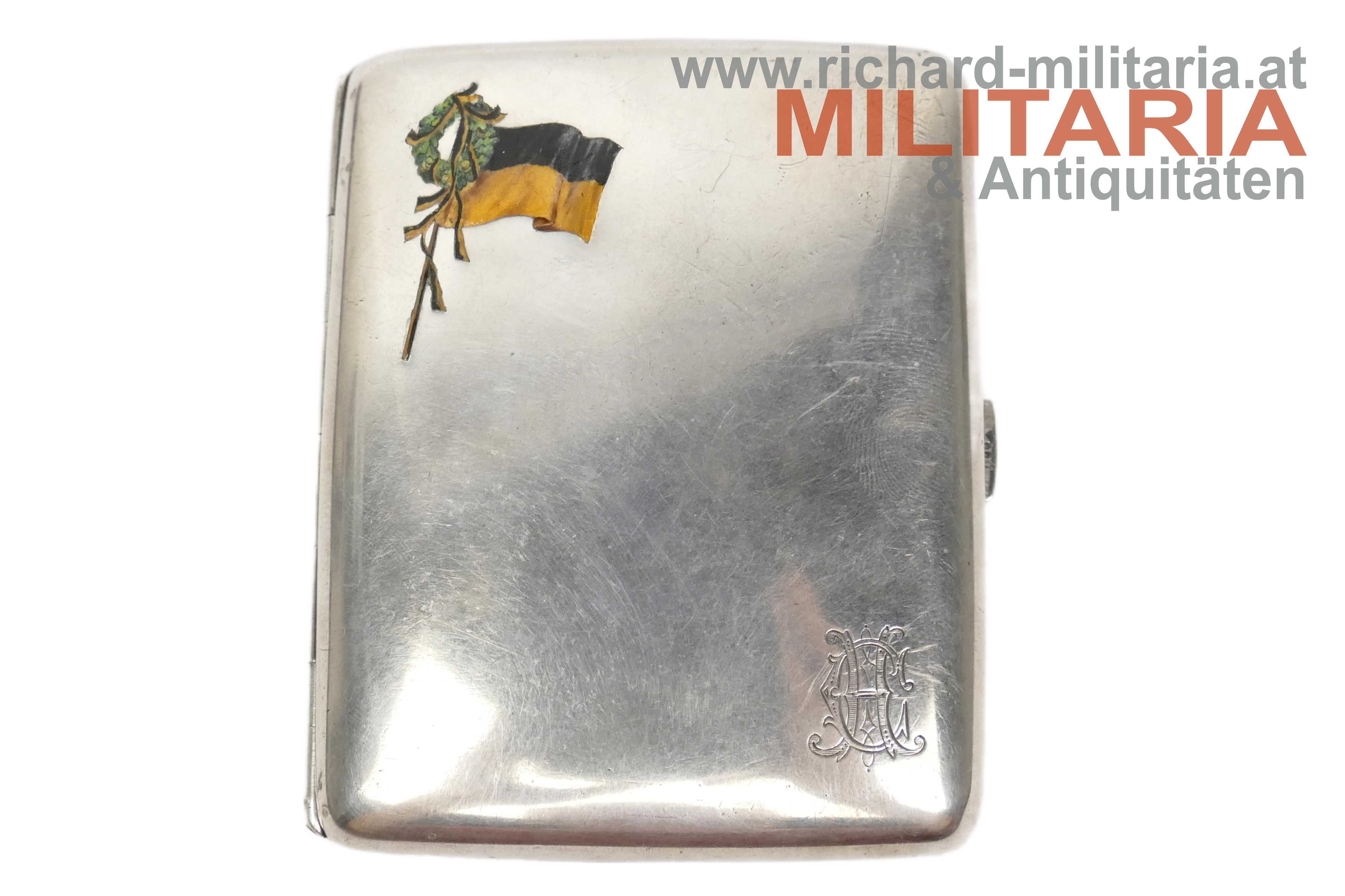 k.u.k. patriotisches Zigarettenetui - SILBER