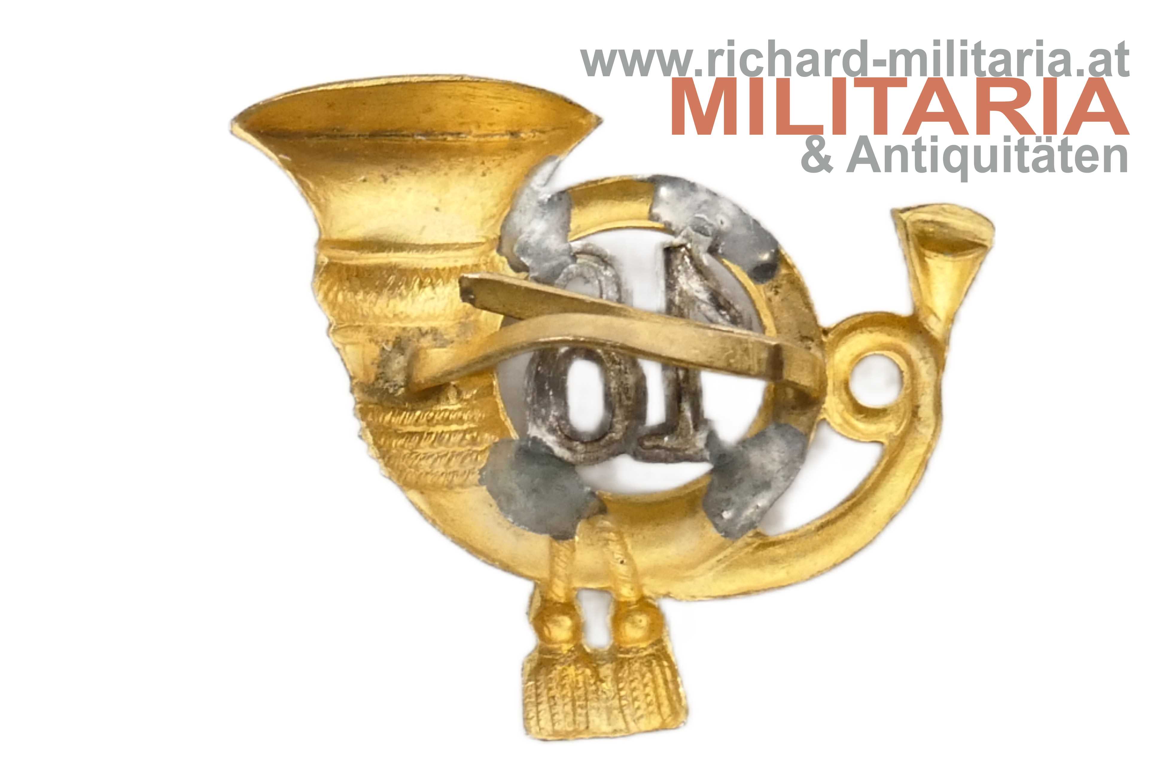 k.k. Jägerhorn für die Kappe - 18er Jäger 